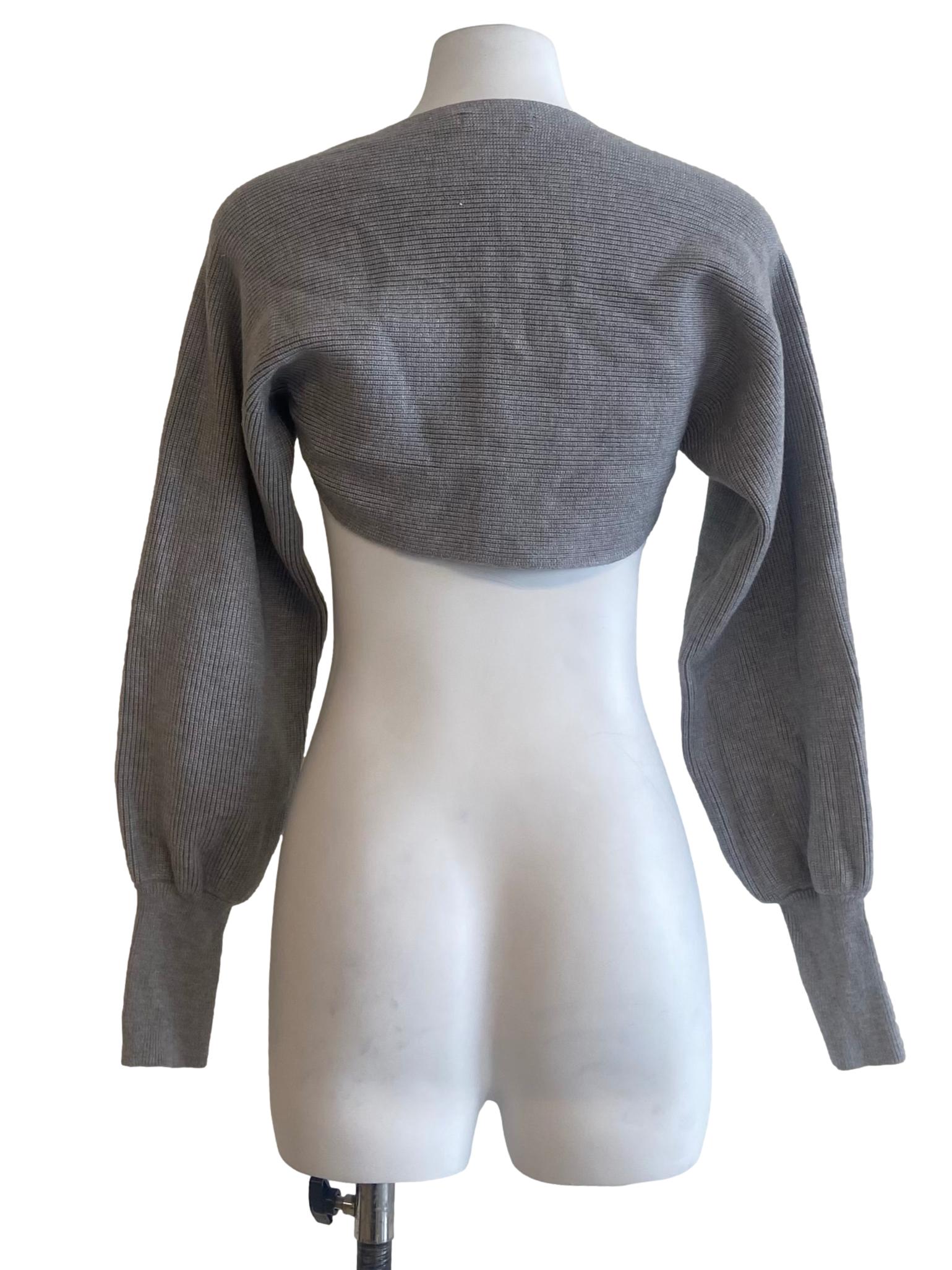 Cloud Grey Knitted Bolero