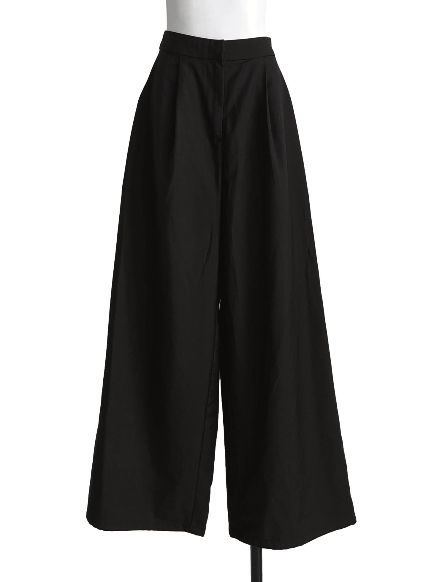 Onyx Black Wide Leg Pants
