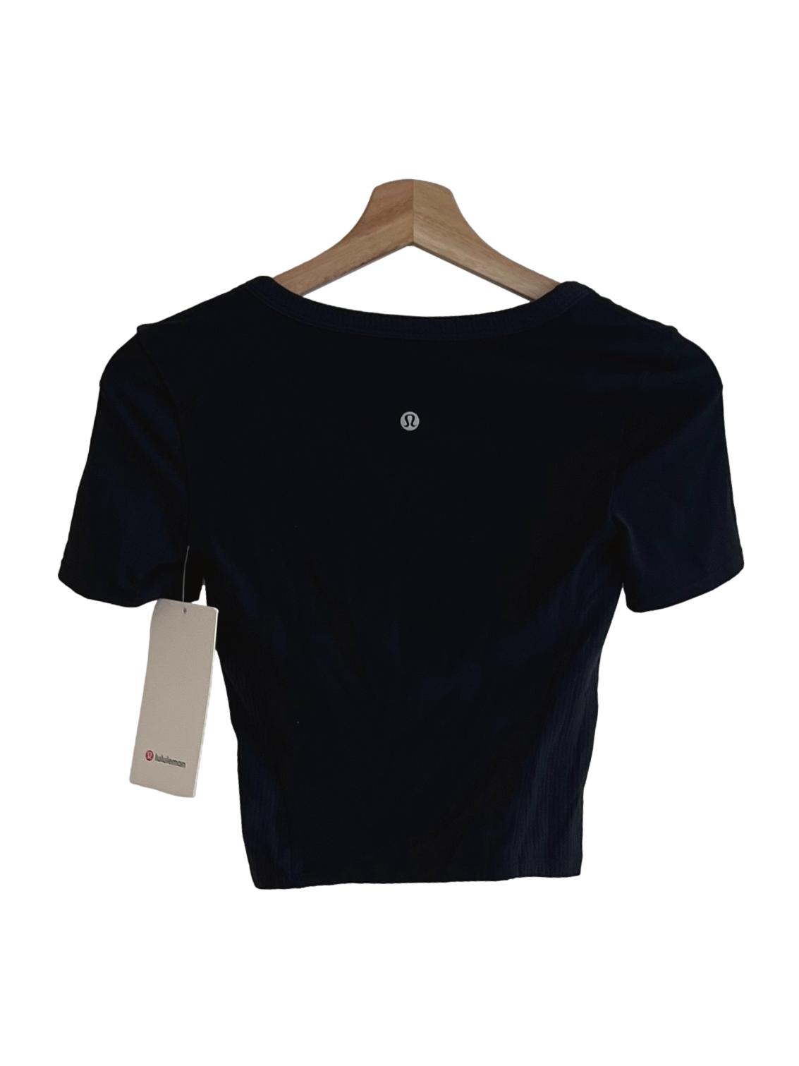 Black Scoop Neckline T-Shirt