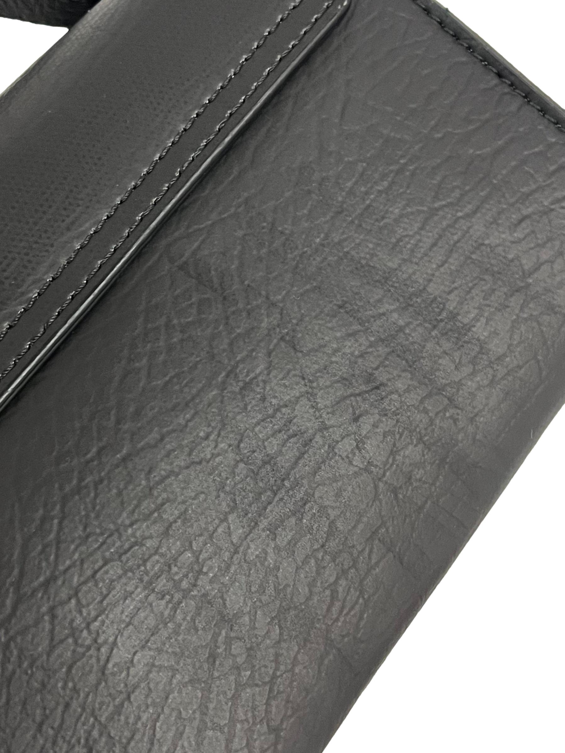 Black Leather Sling Bag CSN