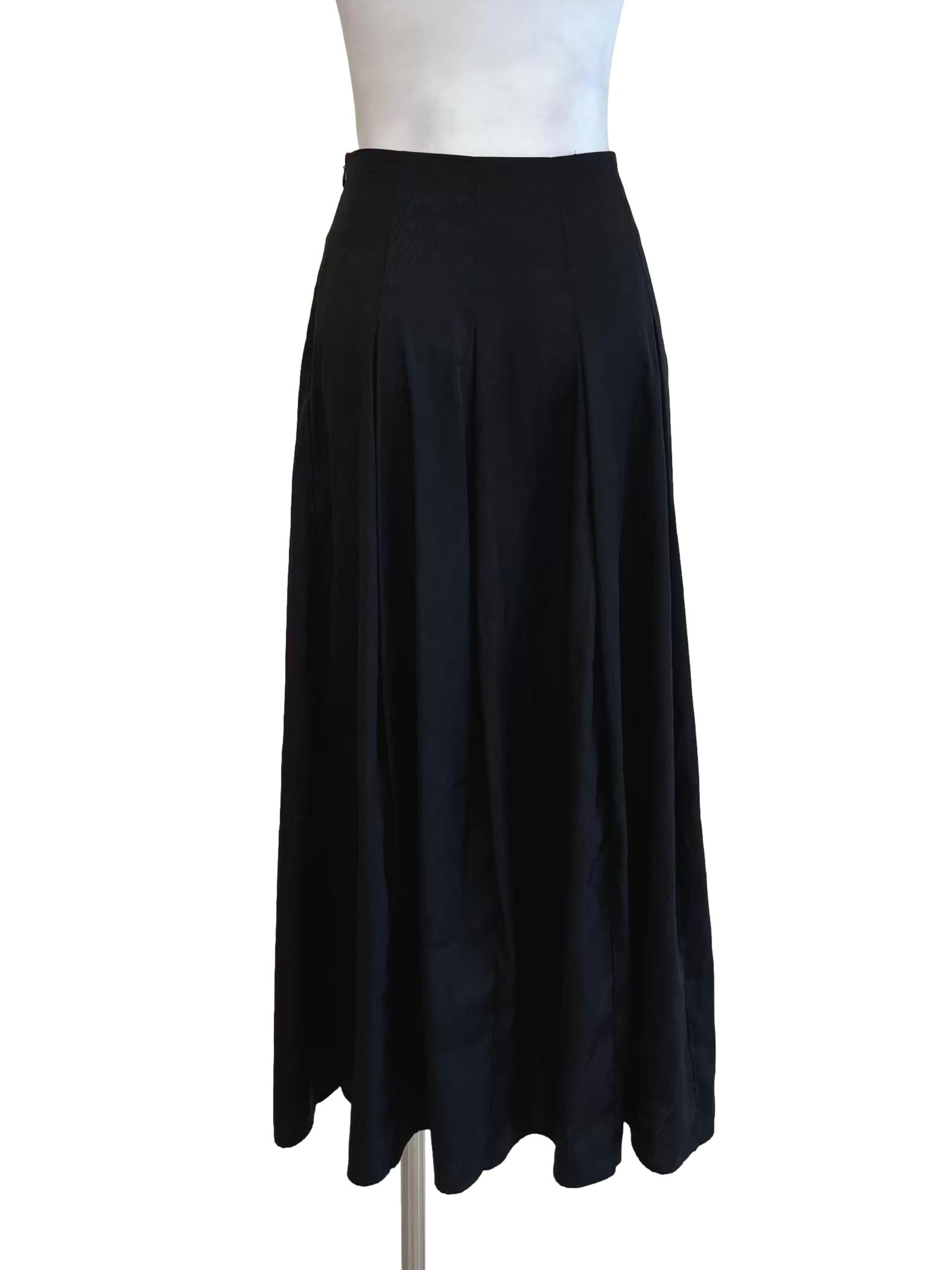 Jet Black A-Line Skirt