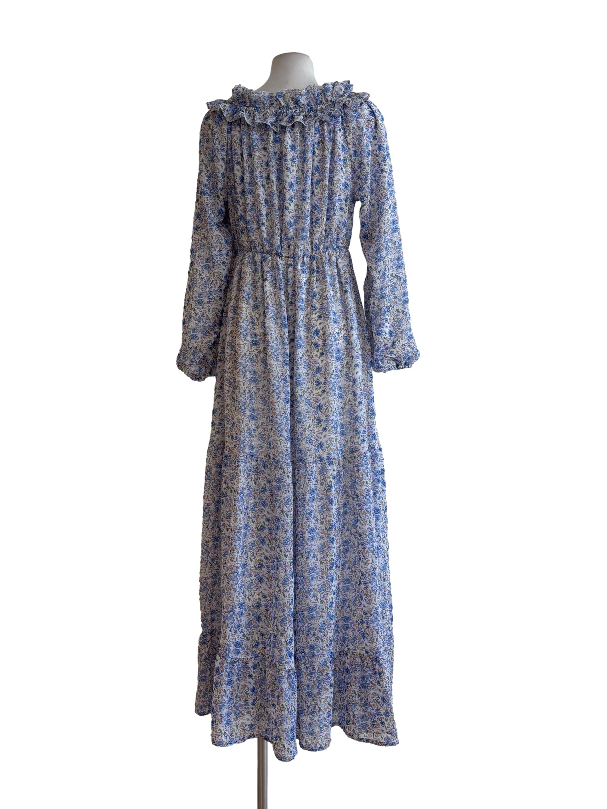 Pastel Blue Floral Day Dress