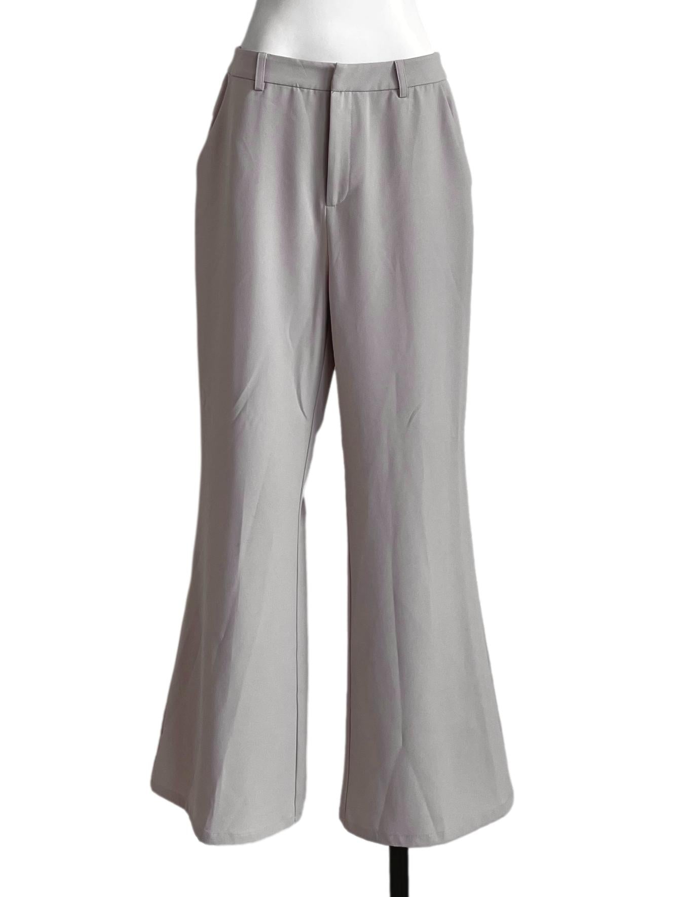 Beige Brown Wide Leg Casual Pants LB