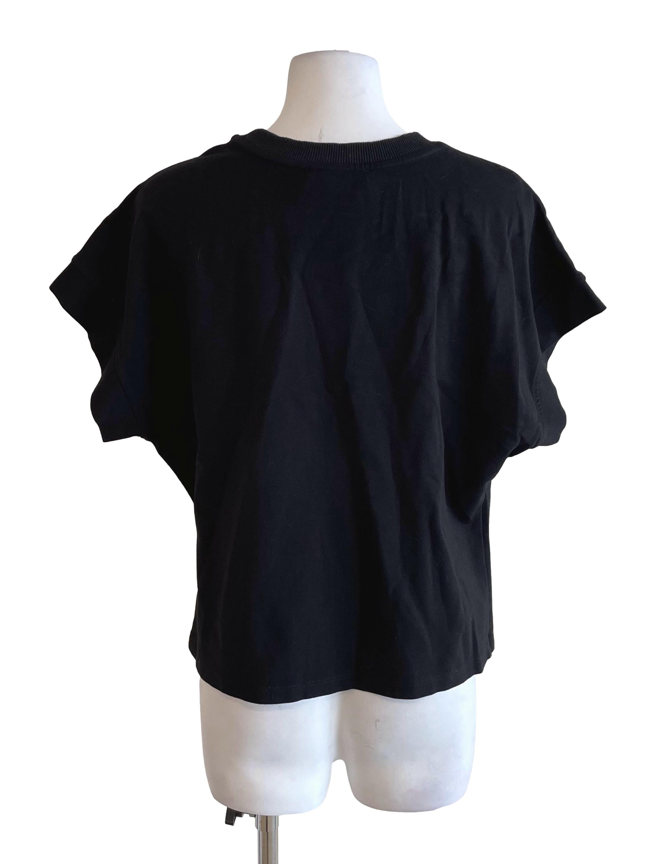 Black Drop Shoulder Wide Top LB