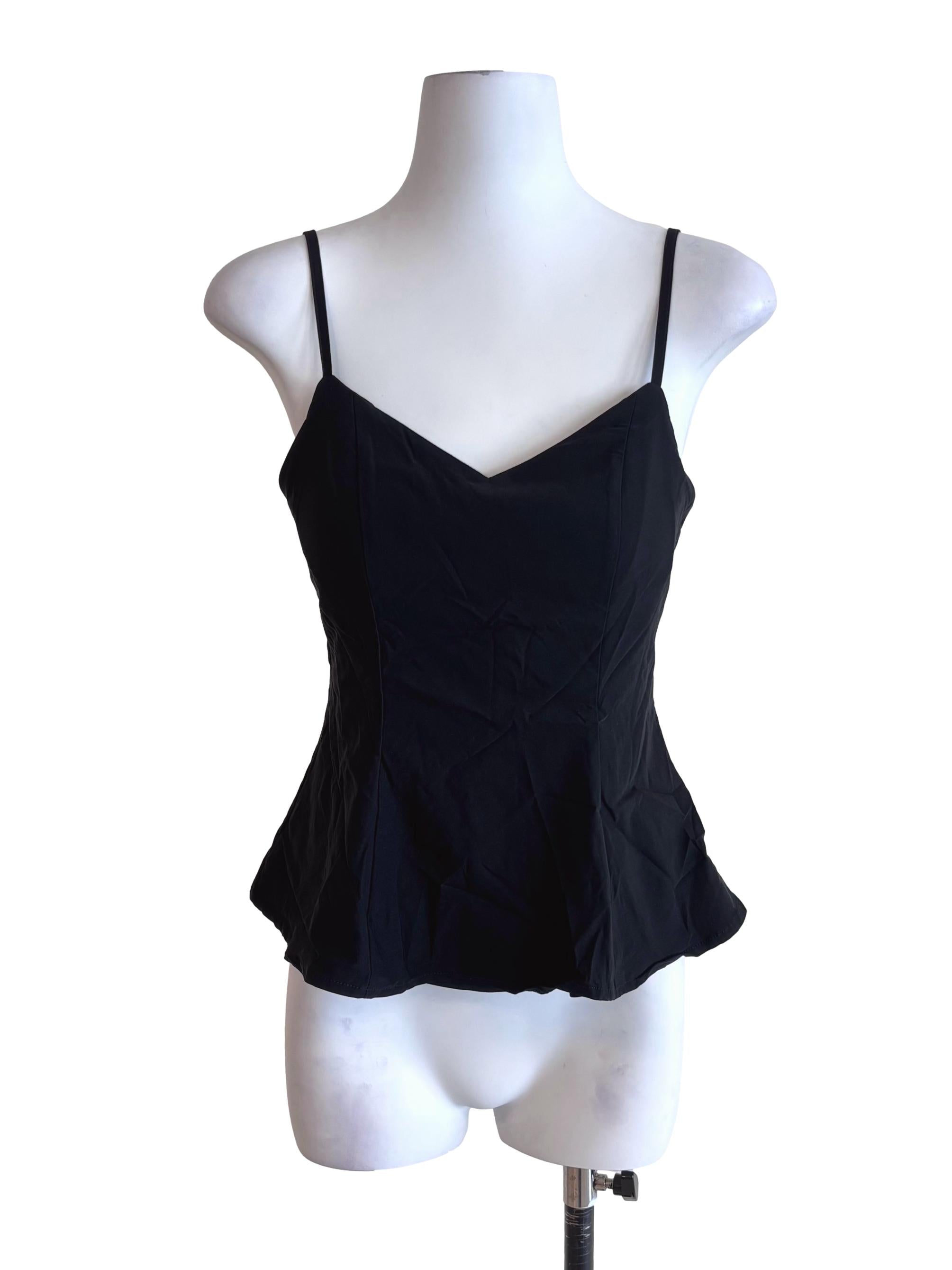 Oil Black Sweetheart Peplum Top TTR