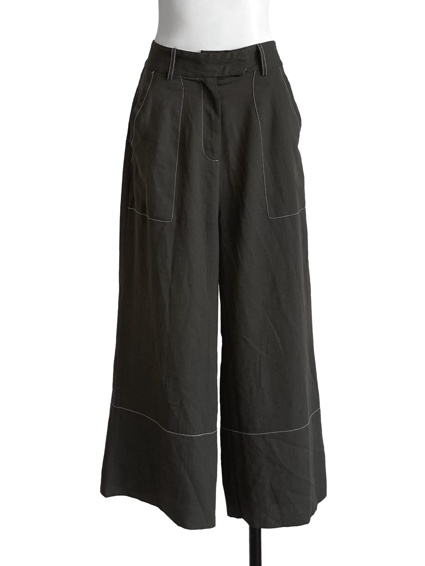 Seaweed Green Culottes Pants LB