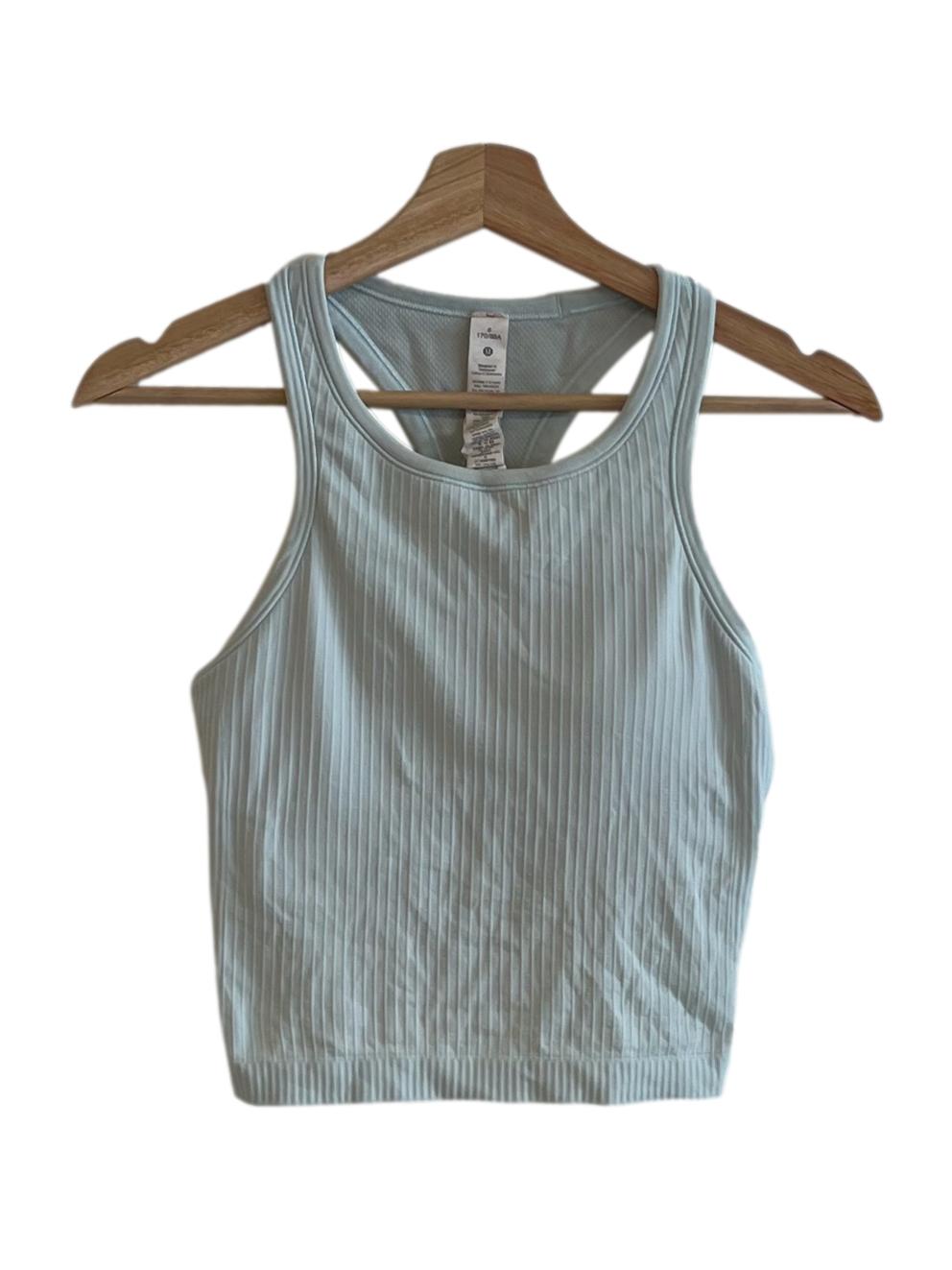 Sky Blue Jewel Neckline Tank Top