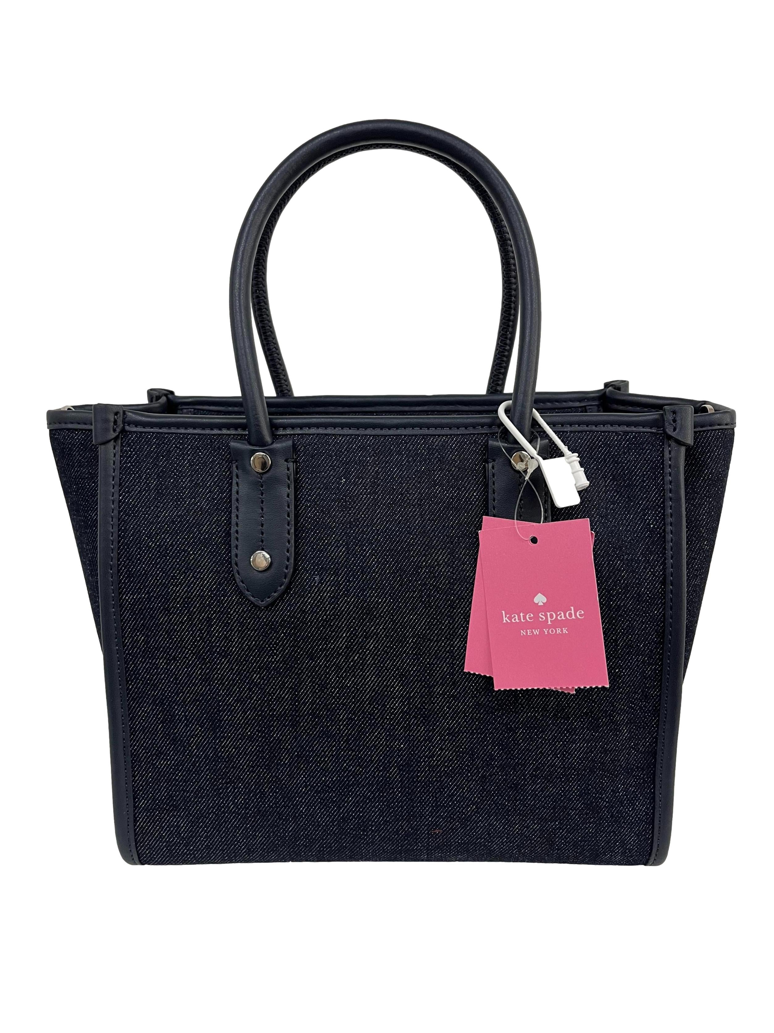 Blue Canvas Ella Cherry Embroidered Denim Tote Bag CSN