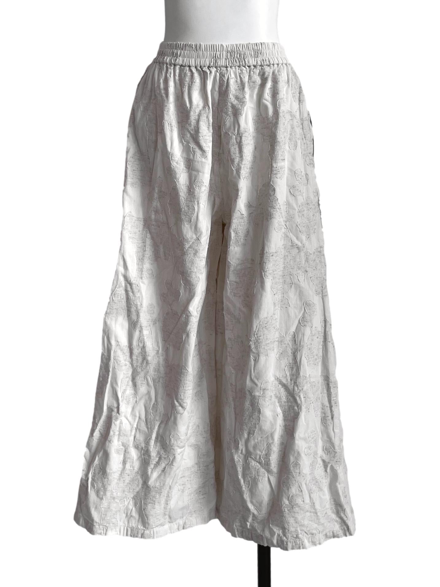 Linen White Relaxed Culottes