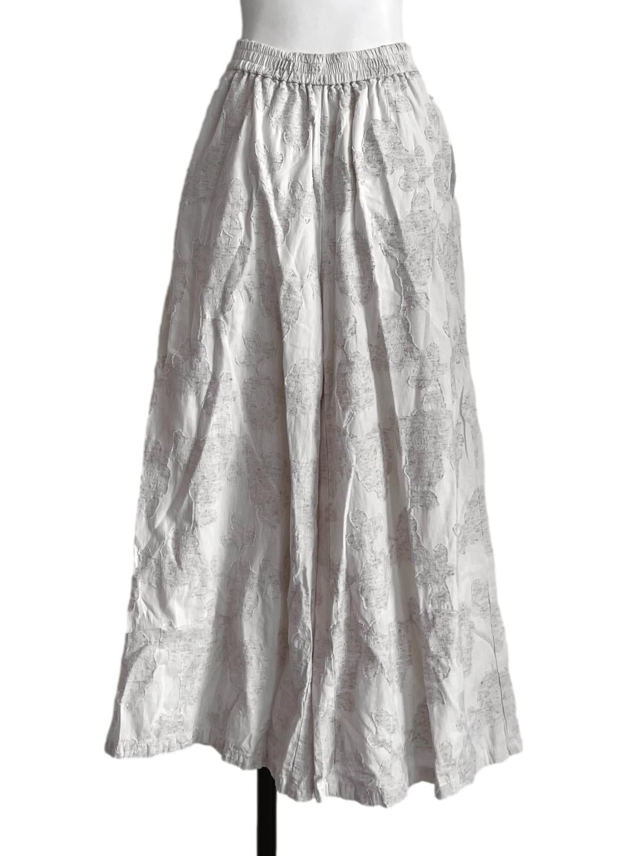 Linen White Relaxed Culottes