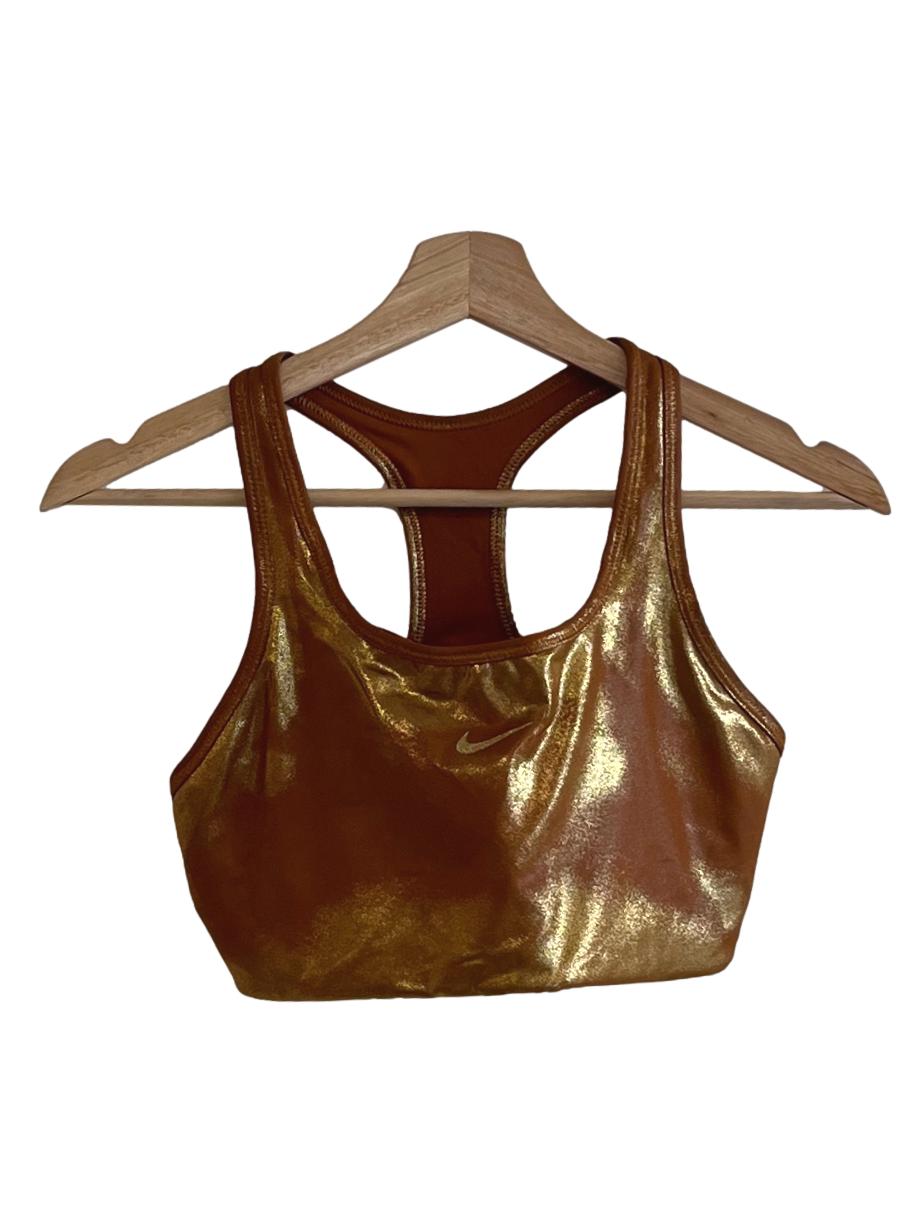 Orange Scoop Neckline Sports Bra