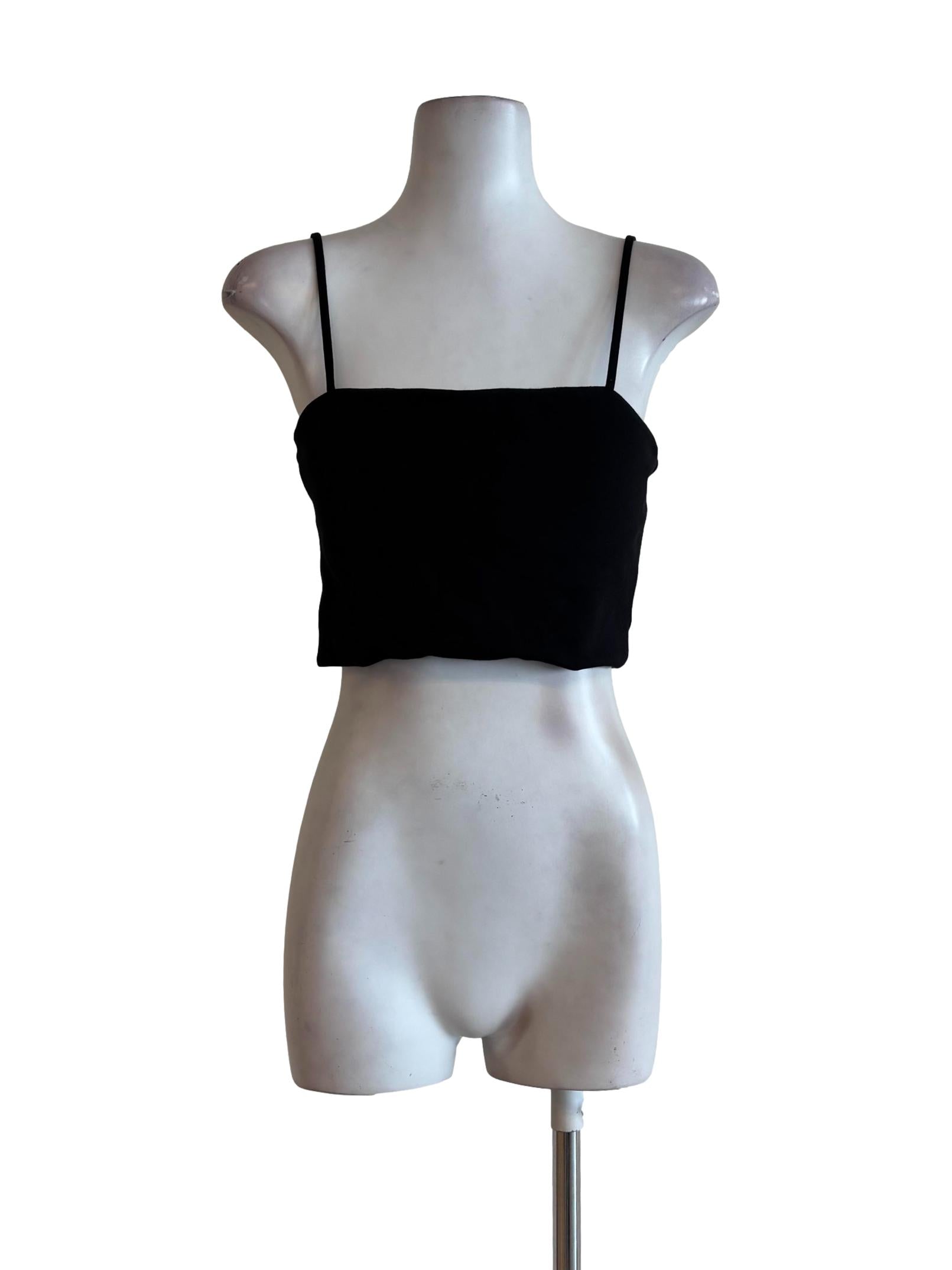 Jet Black Spaghetti Strap Tank Top