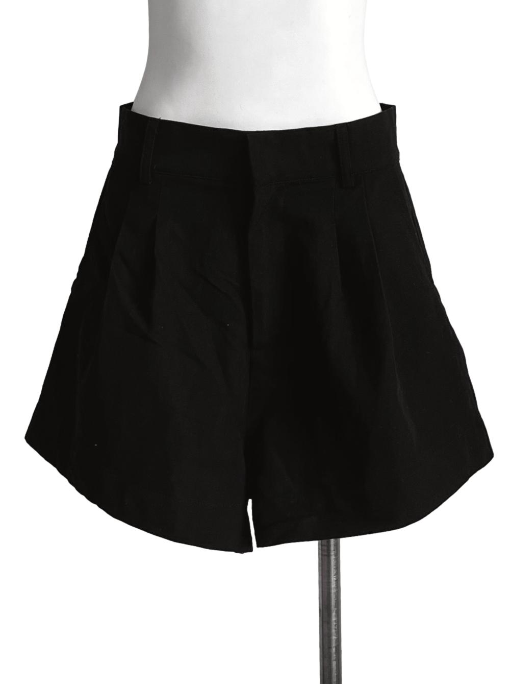 Jade Black Casual Short Pants YHF
