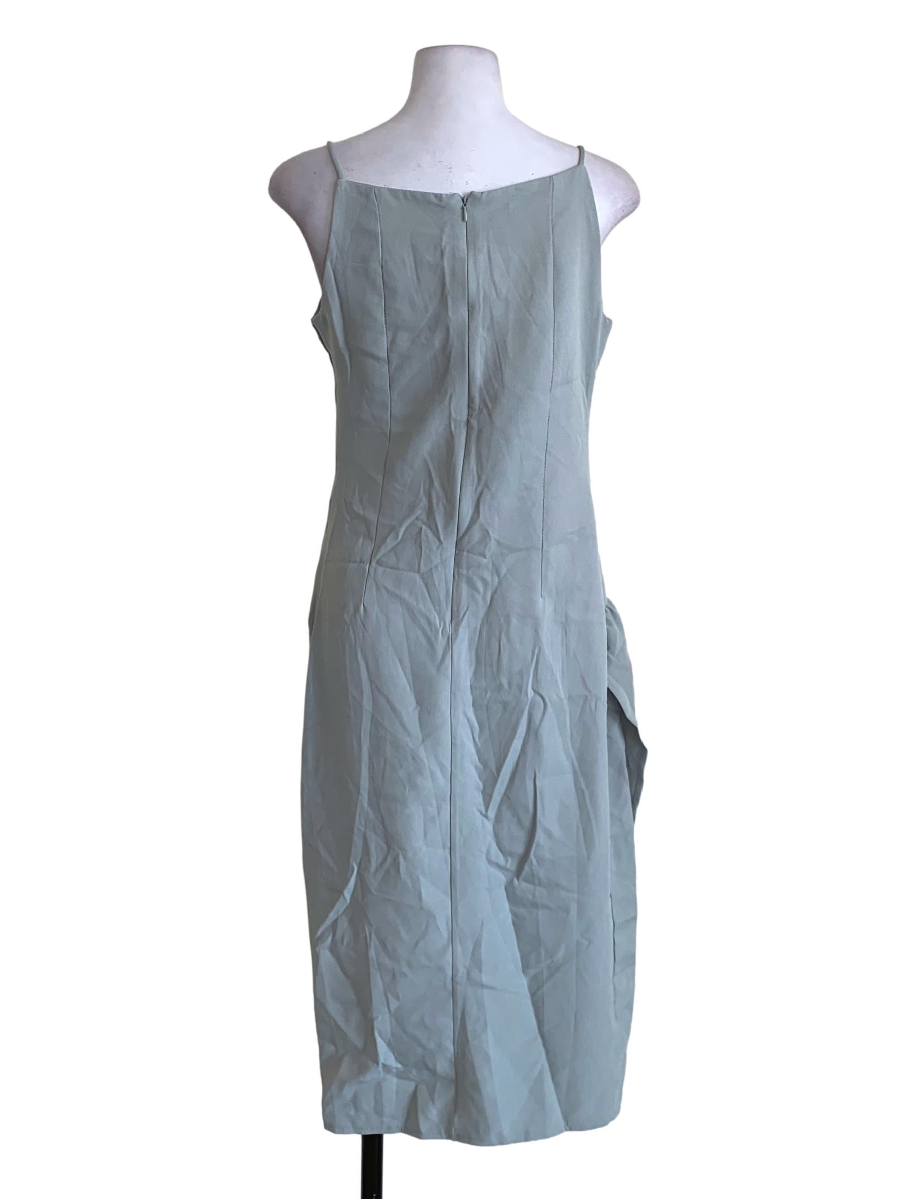 Teal Spaghetti Strap Sheath Dress