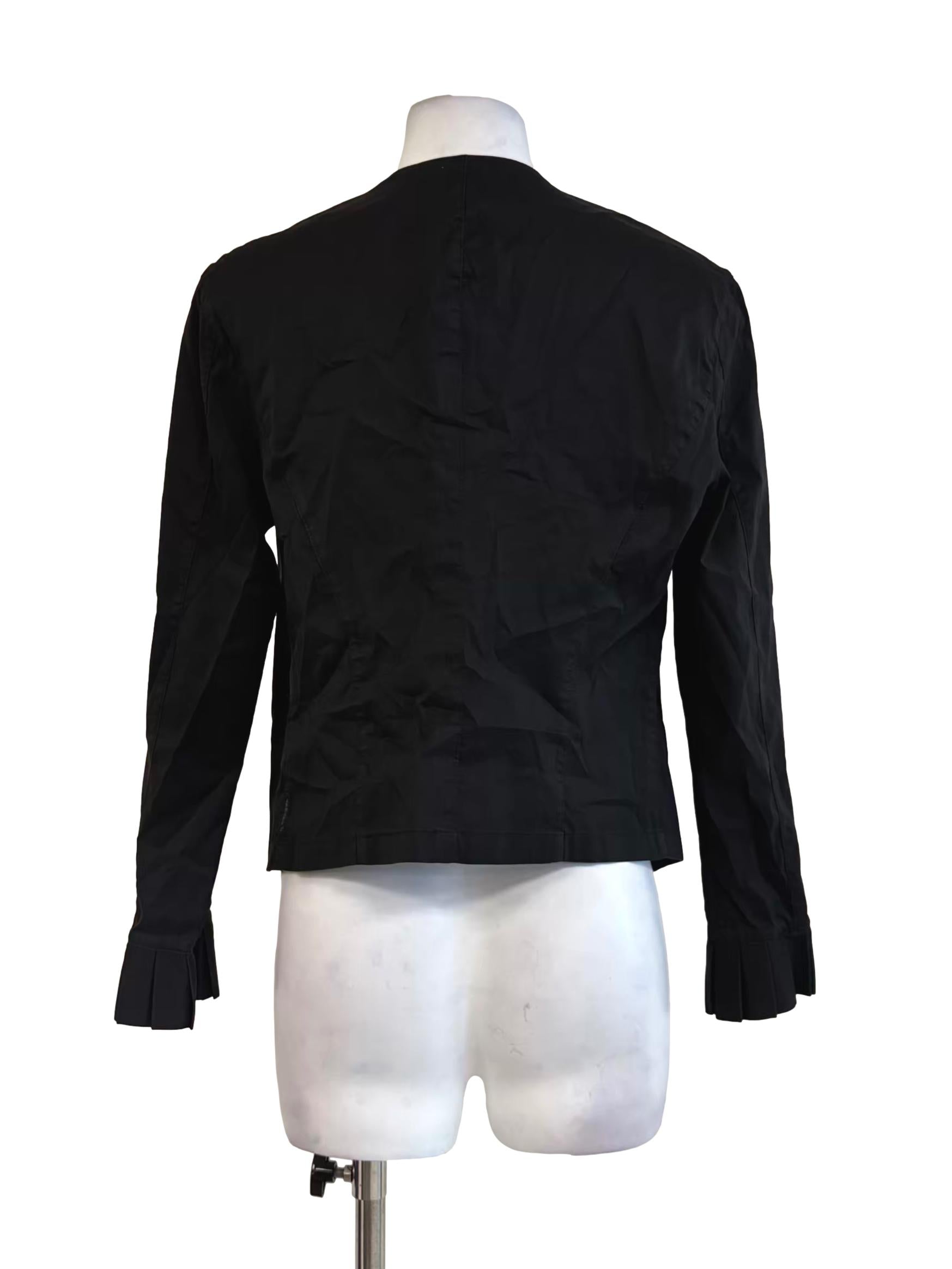 Jet Black Cotton Ribbon Top