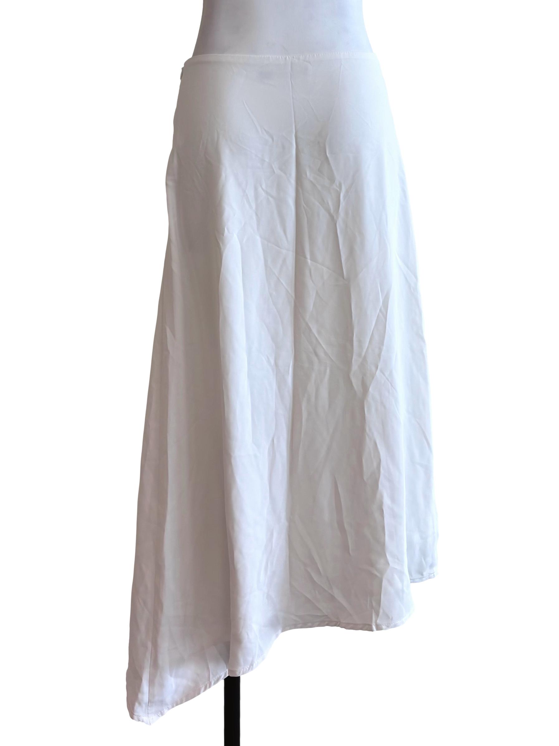 Daisy White Asymmetrical Skirt TTR