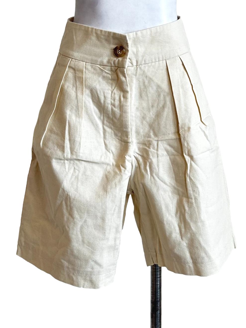 Parmesan Beige Plain Shorts TEM
