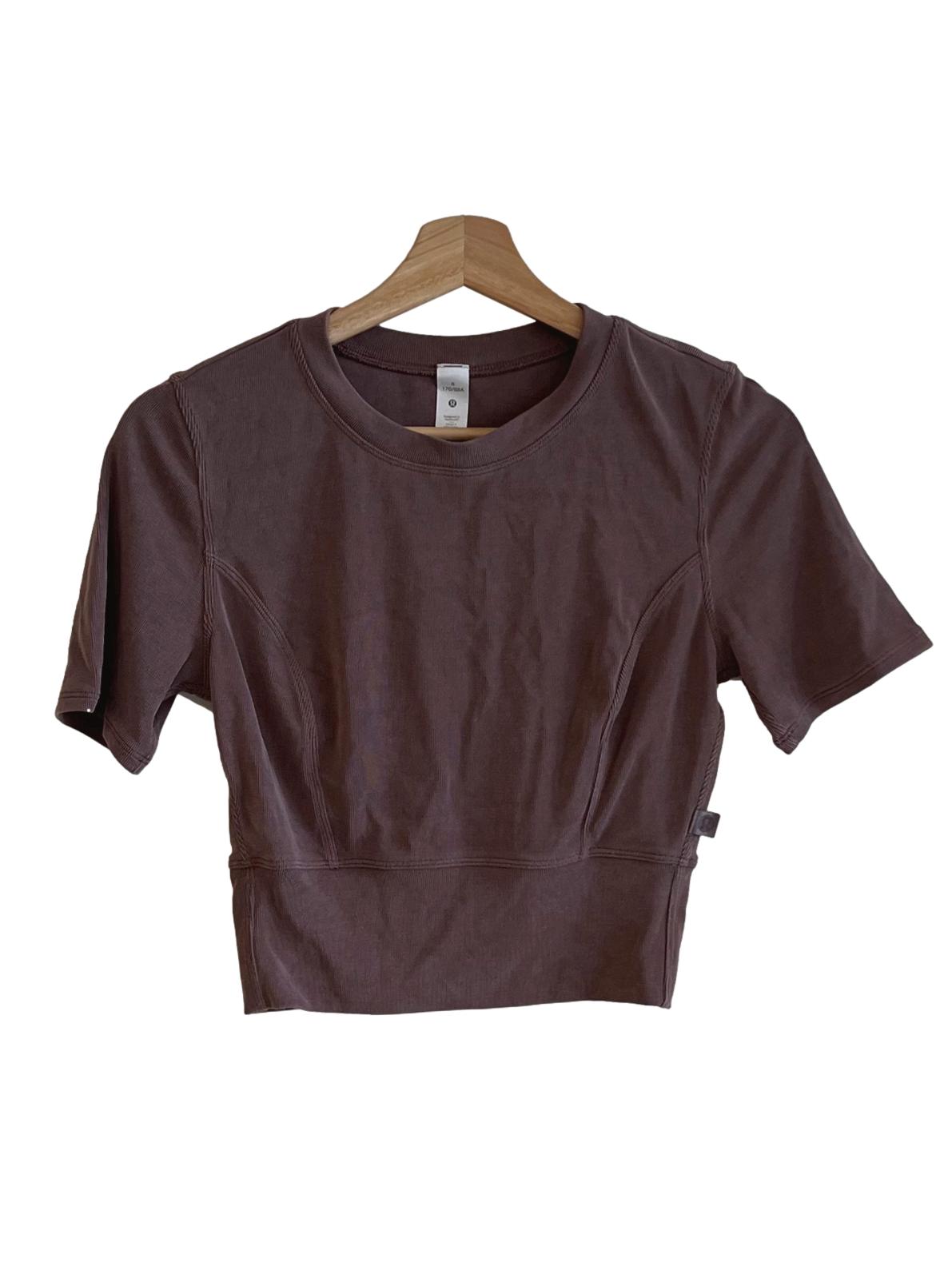 Mauve Purple Jewel Neckline T-Shirt