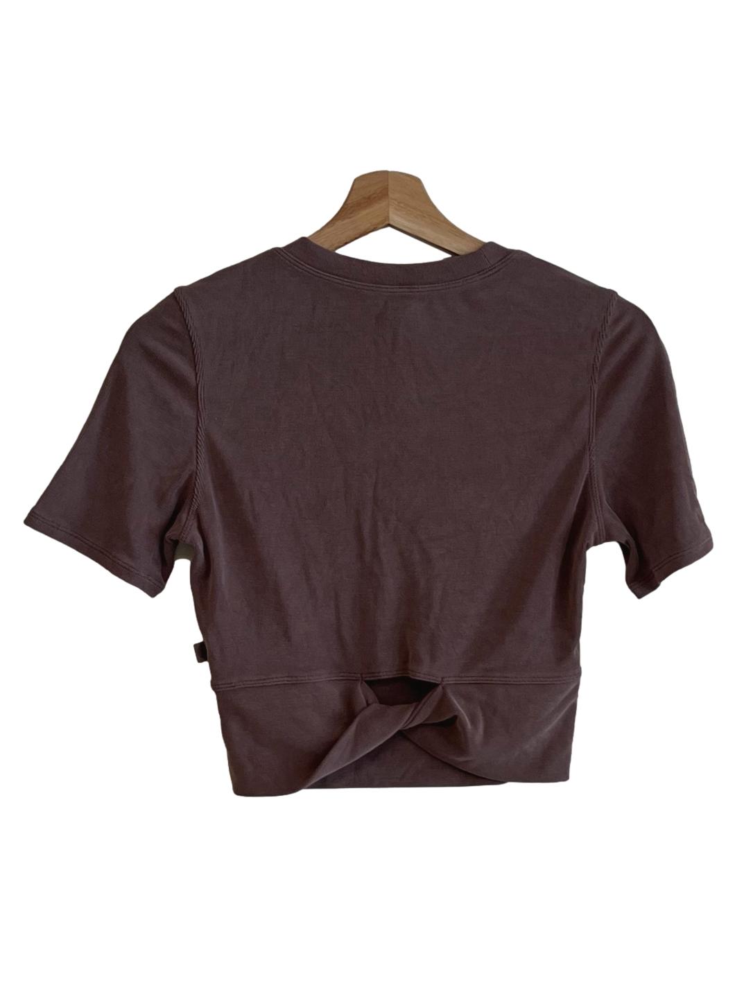 Mauve Purple Jewel Neckline T-Shirt
