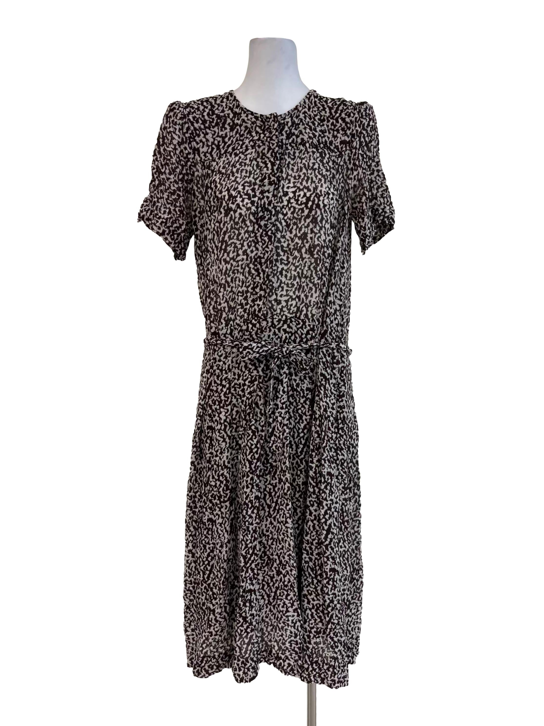 Chocolate Printed Texture Dress