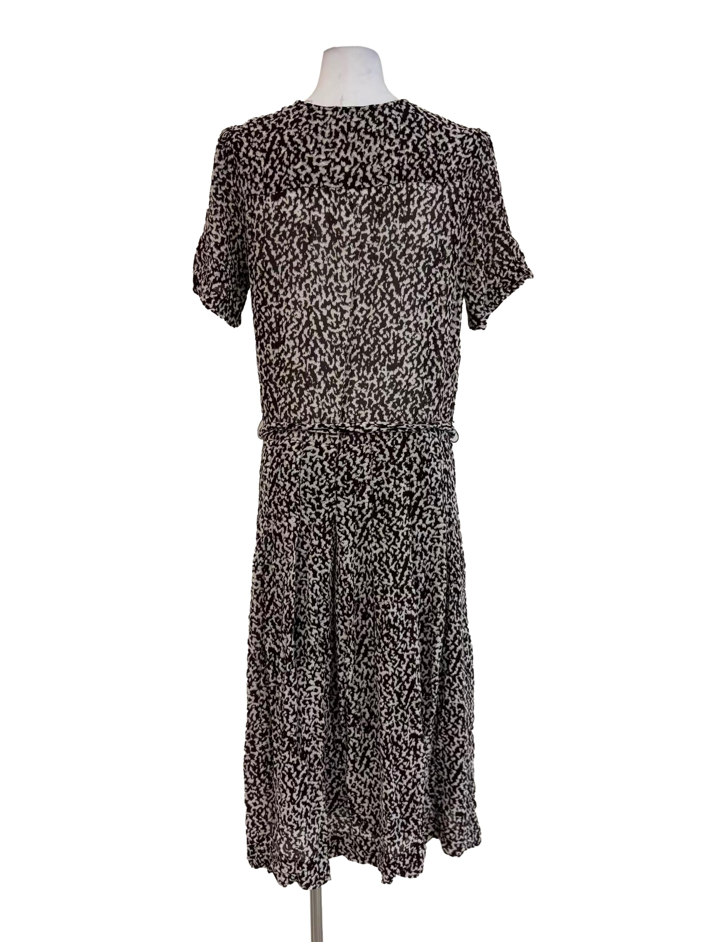 Chocolate Printed Texture Dress