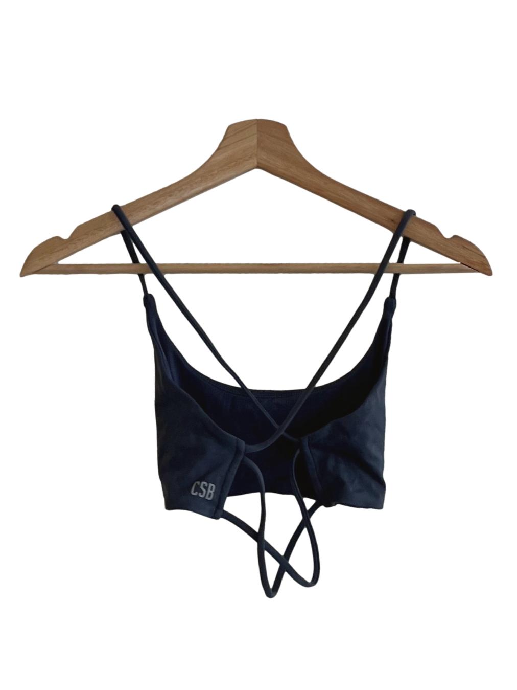 Stone Grey Plain Sports Bra