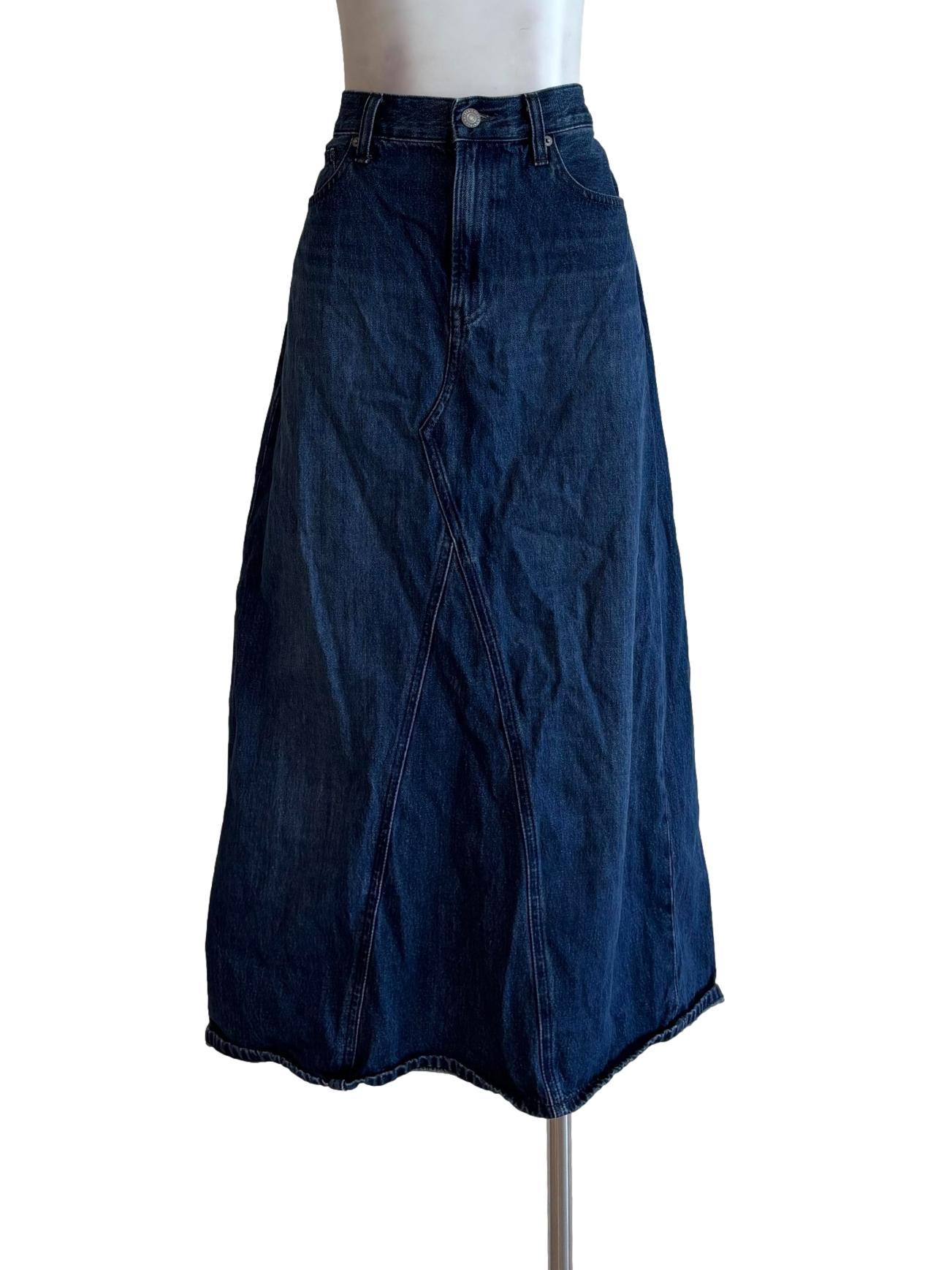 Dark Blue Denim Skirt