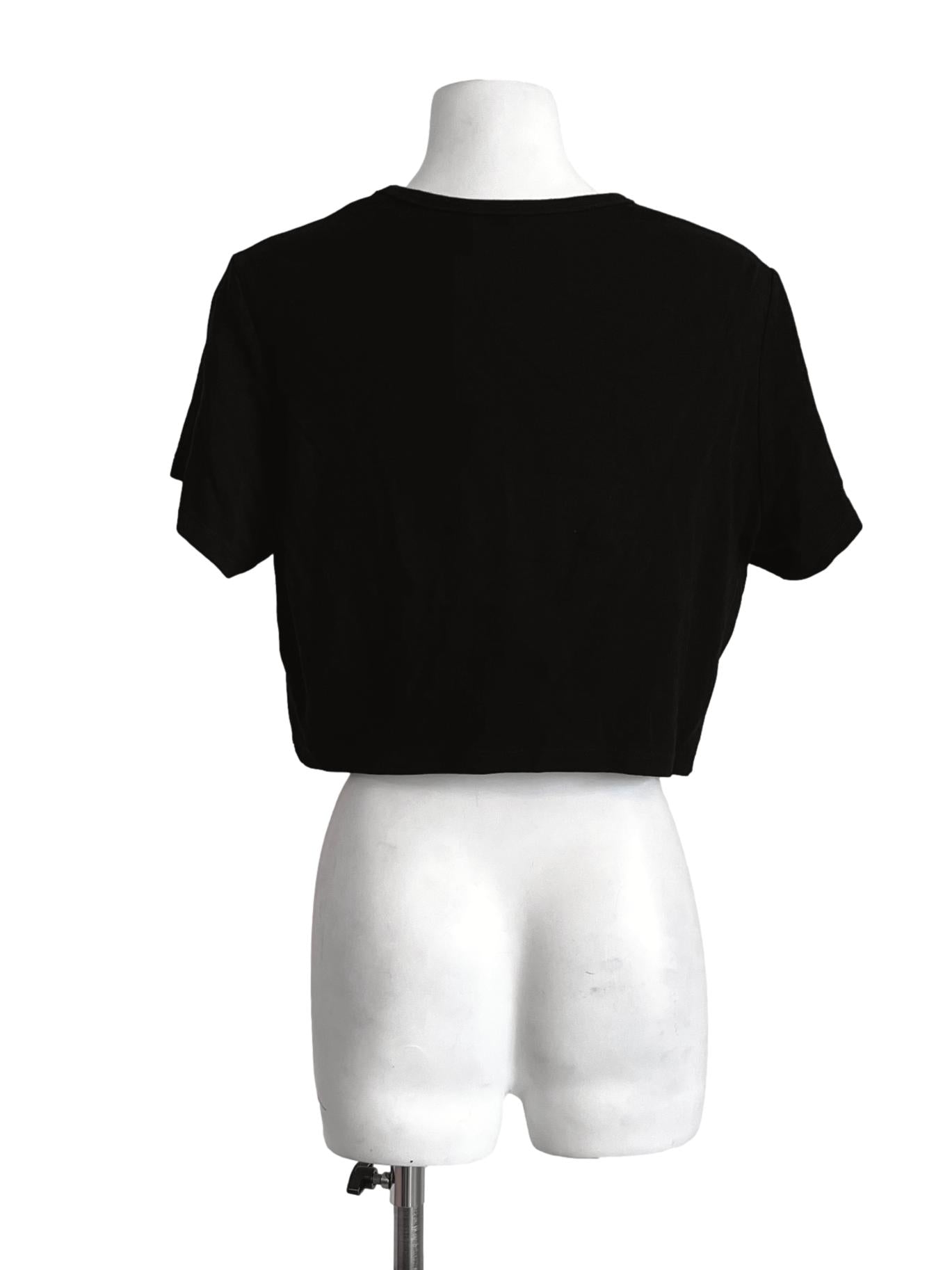 Jade Black Crop Top