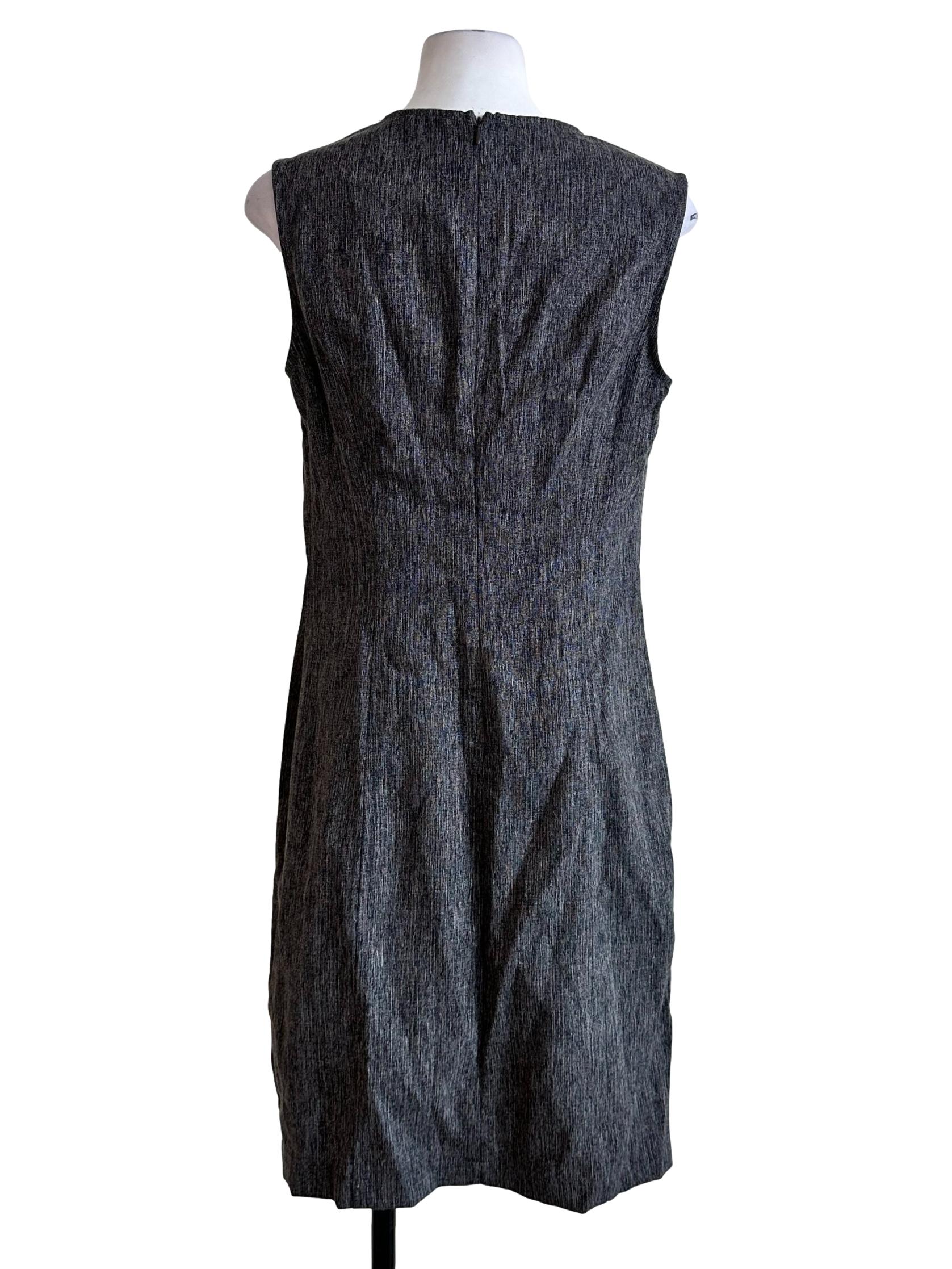 Black Round Neck Midi Dress