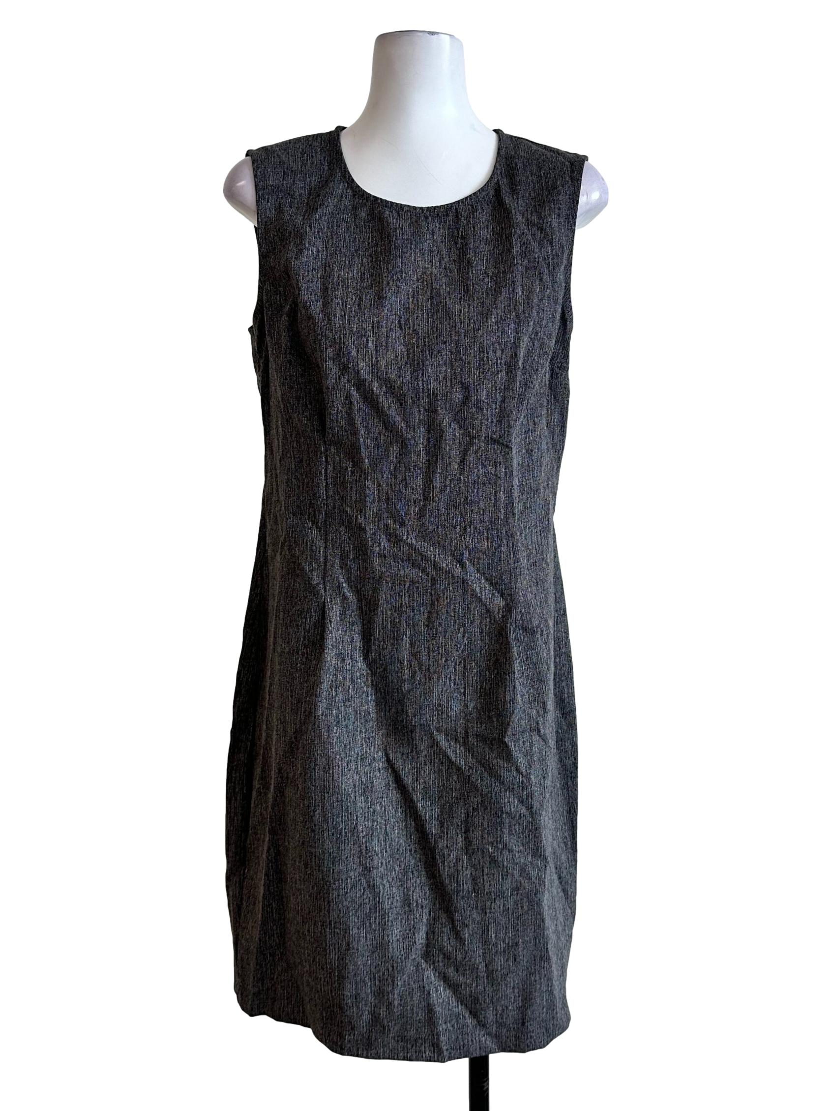Black Round Neck Midi Dress