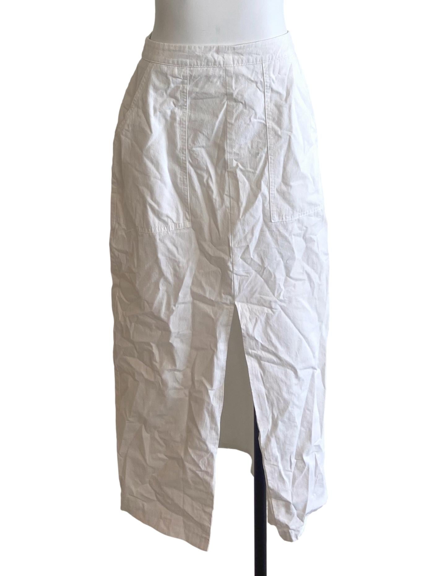 White Slit Skirt