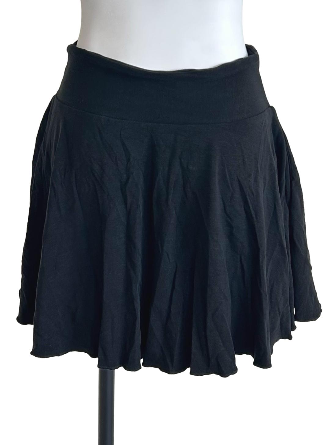 Black High Waist Flare Skirt