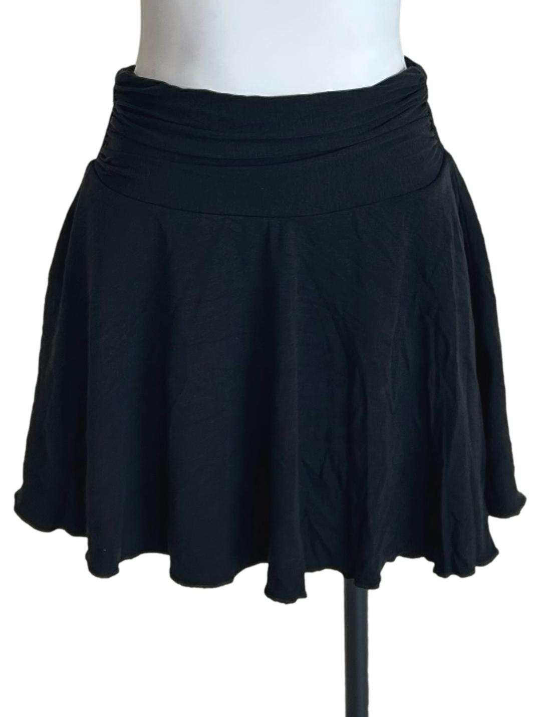 Black High Waist Flare Skirt
