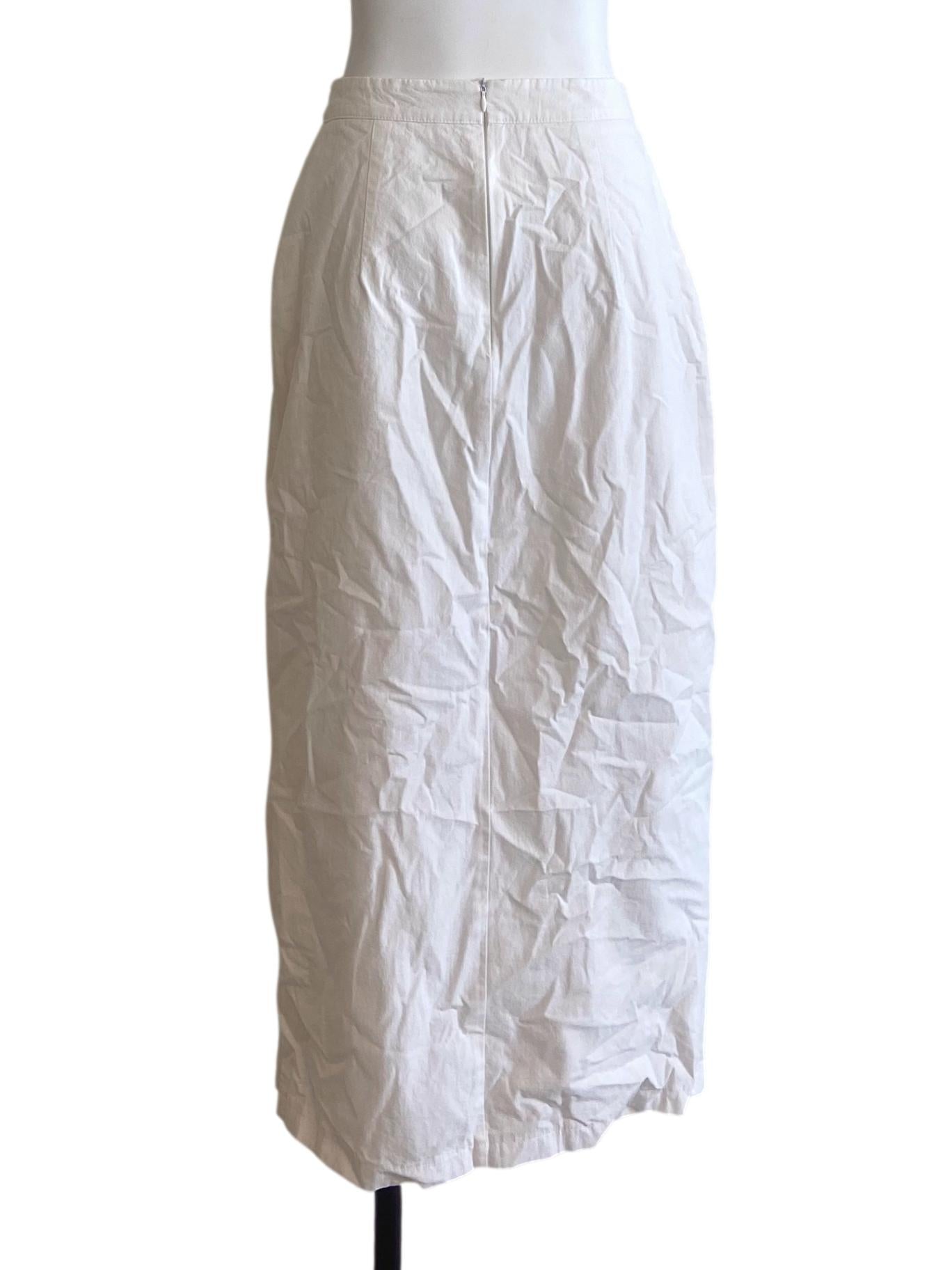 White Slit Skirt