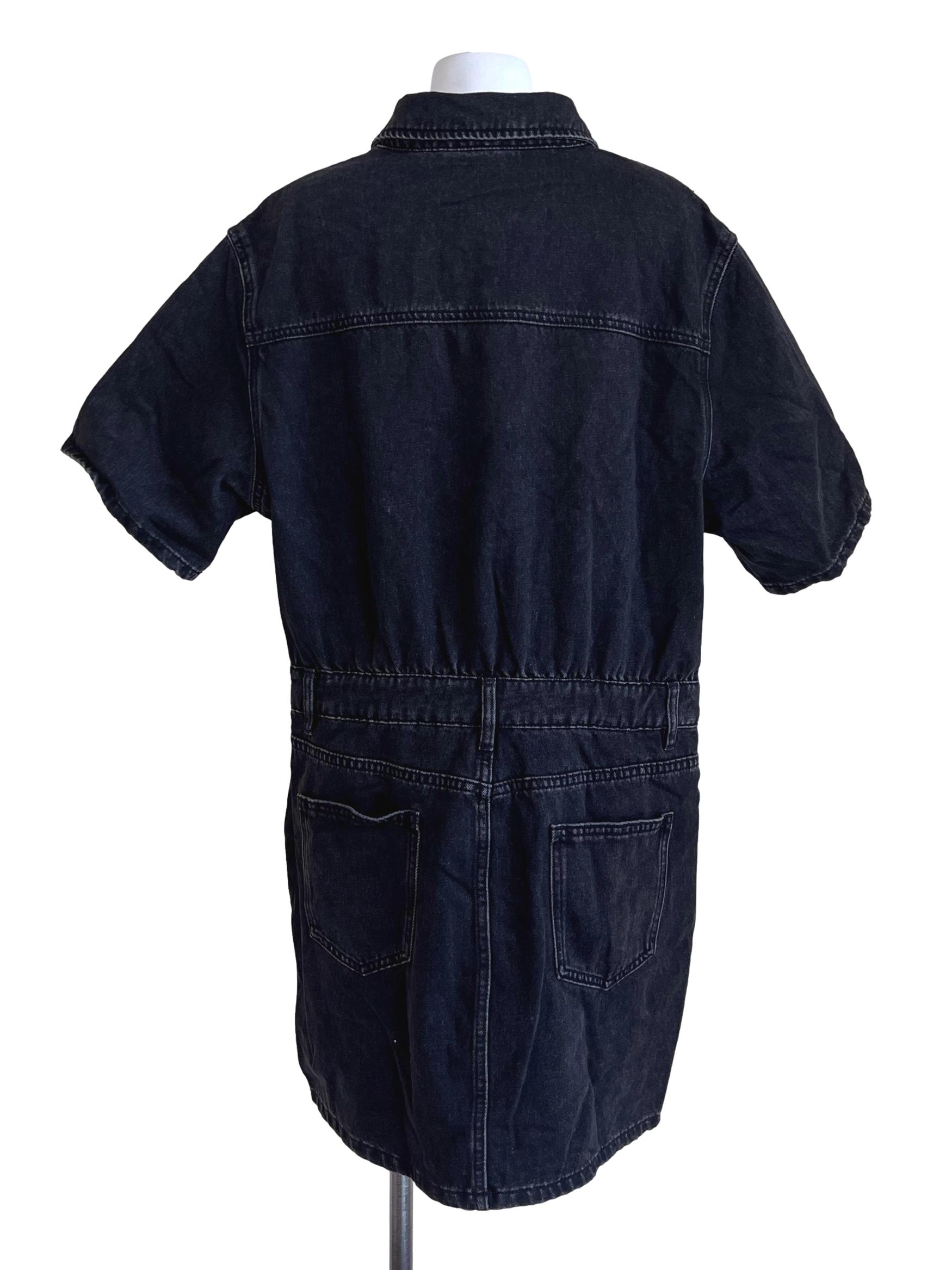 Charcoal Grey Jean Romper