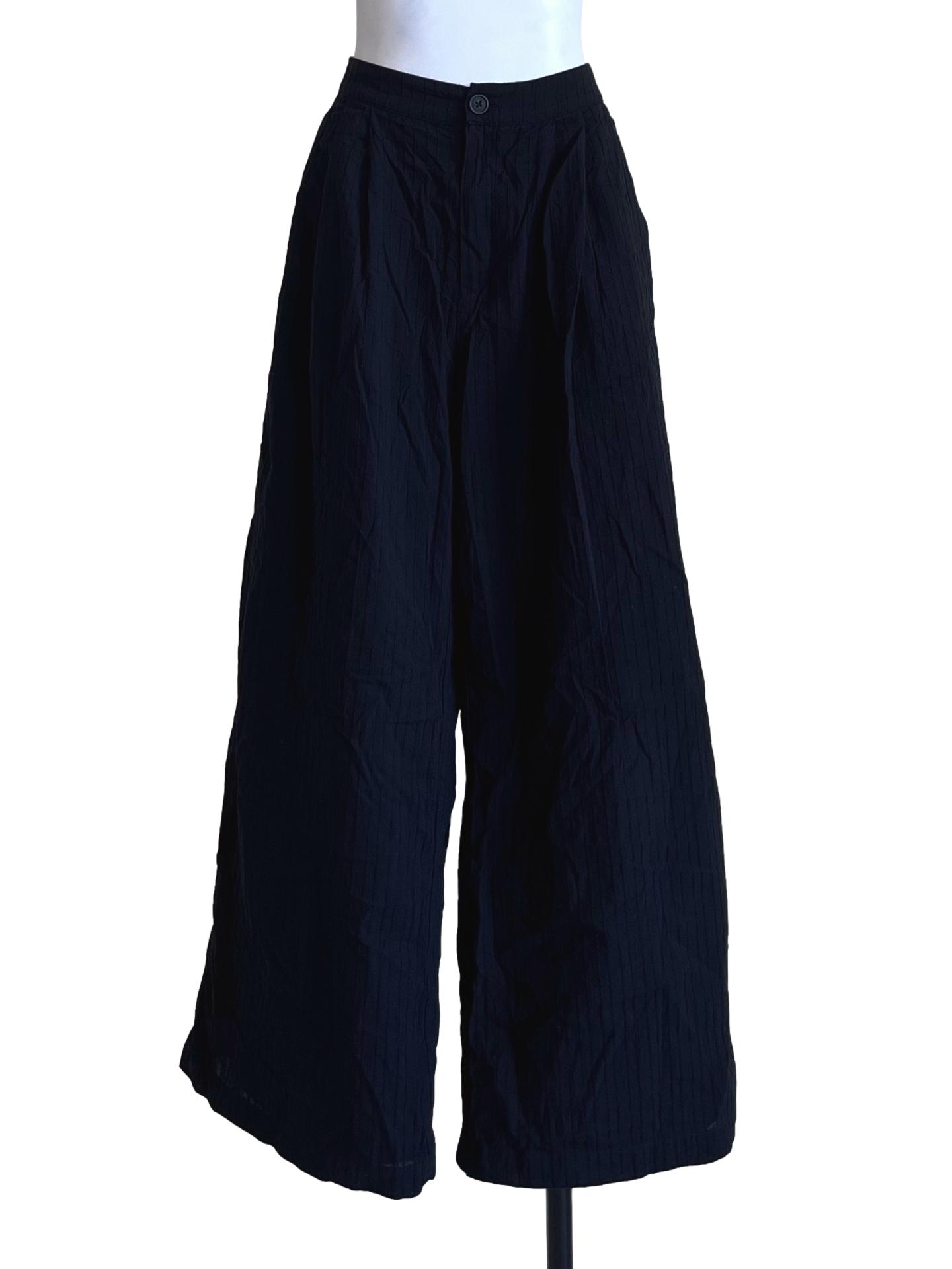 Onyx Black Cotton Pants