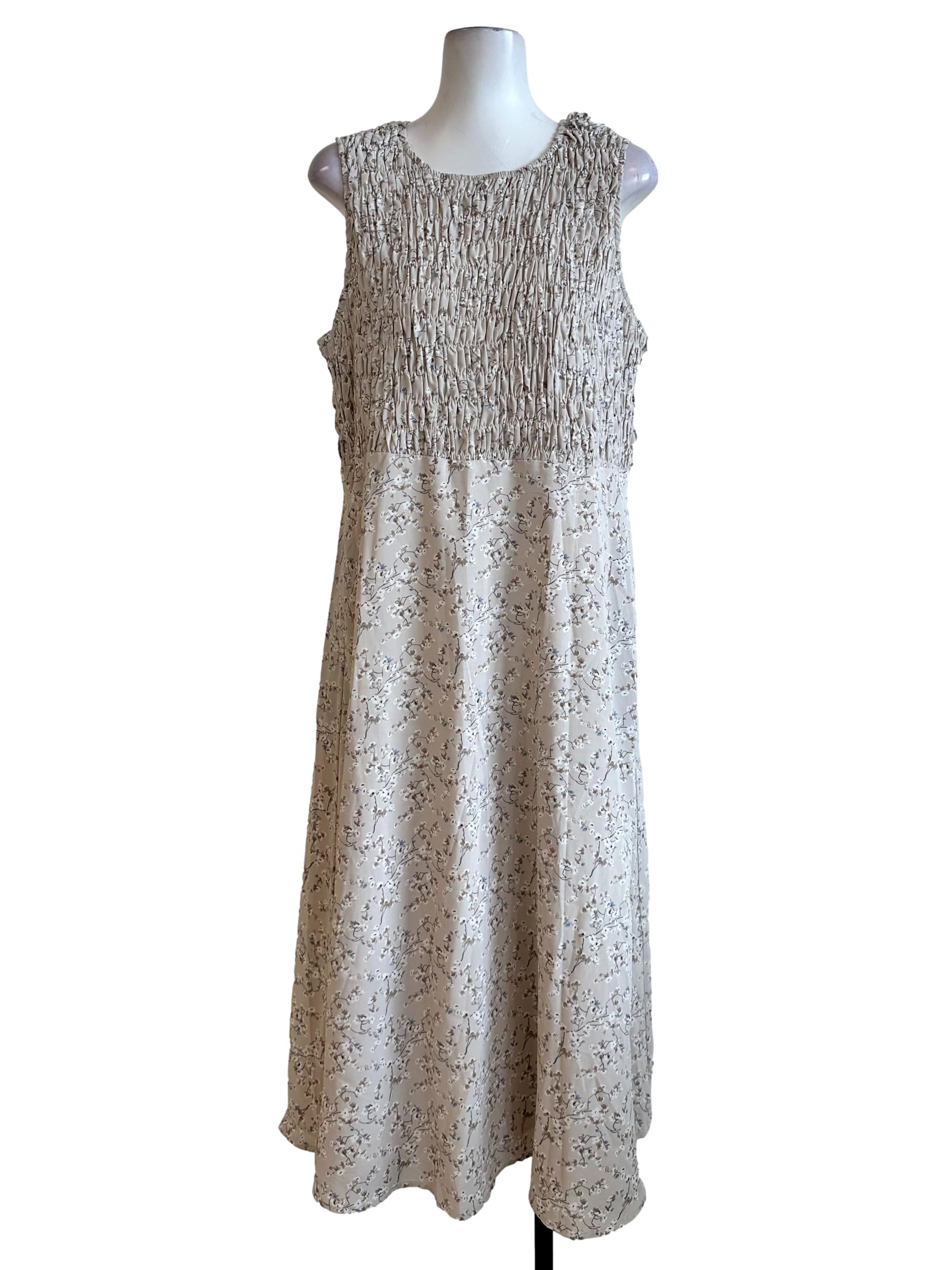 Sugar Cookie Flower Printed Maxi Dress