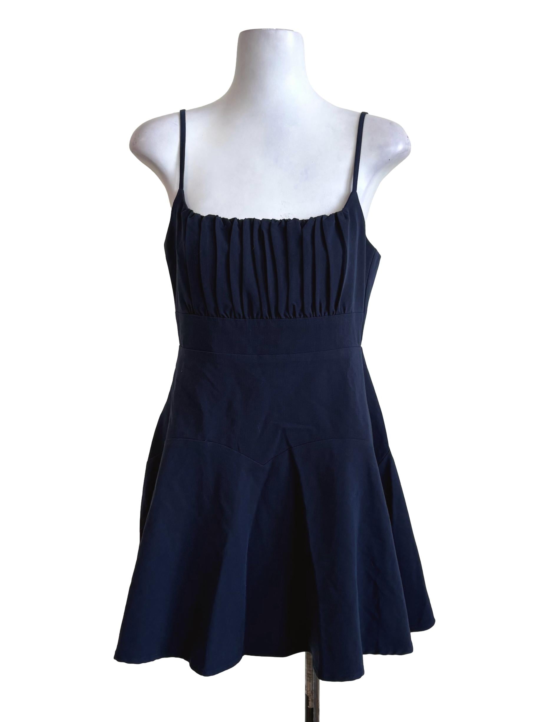 Light Slate Pleated Top