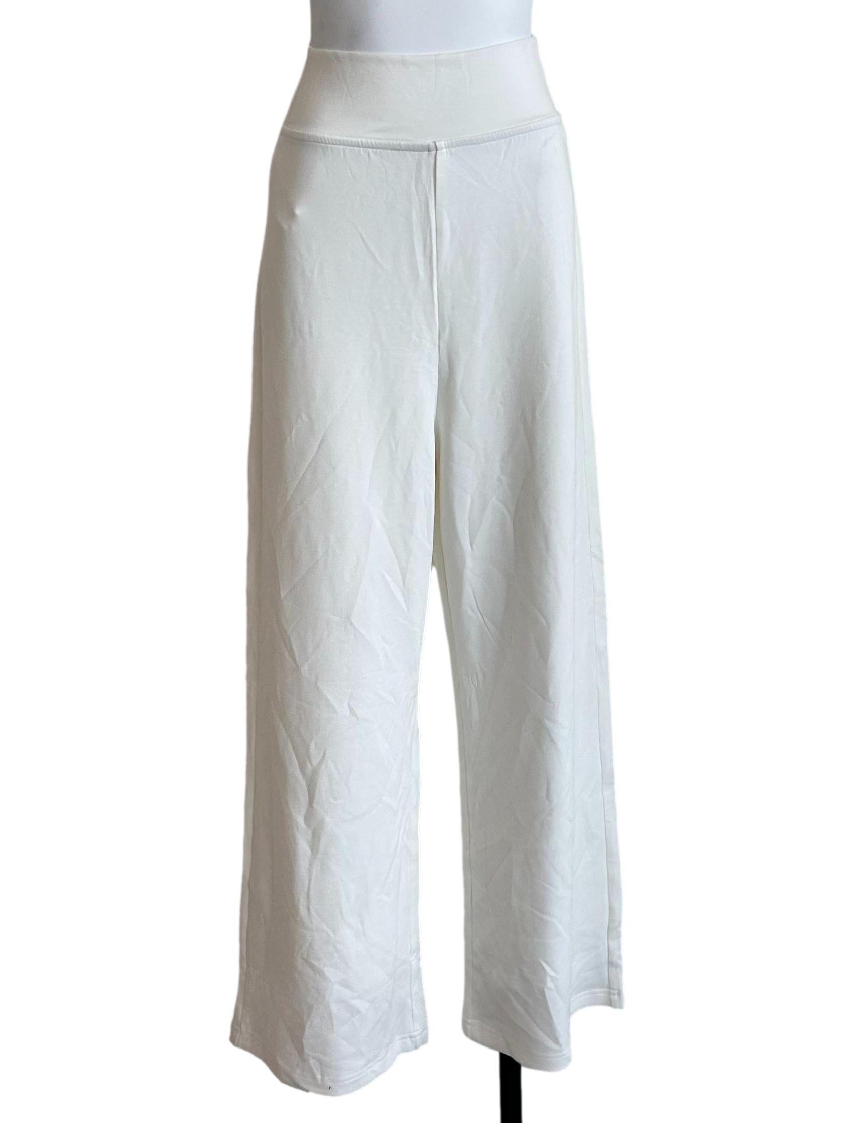 White High Waisted Yoga Trousers