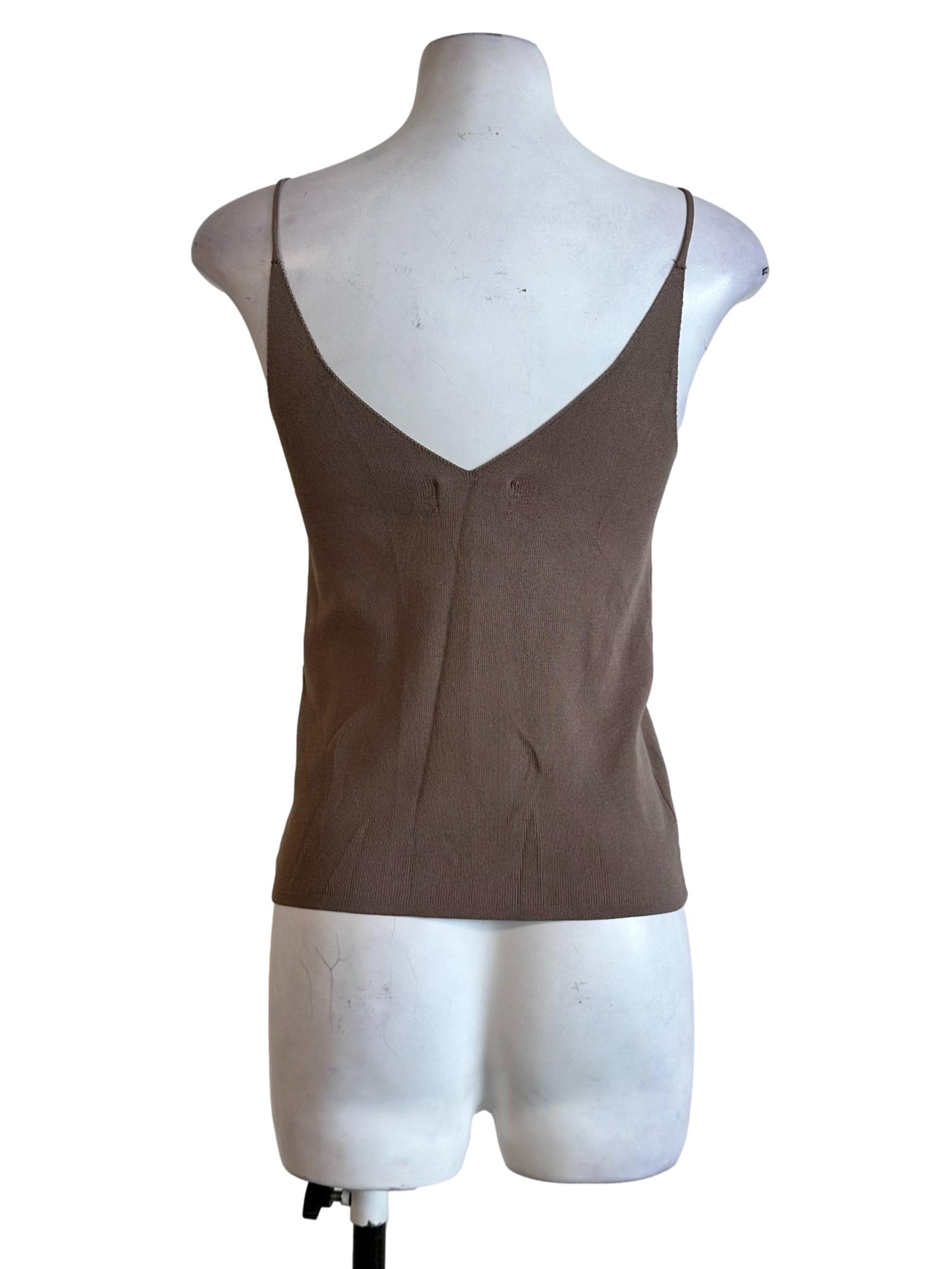Hazelnut Brown Spaghetti Straps Top
