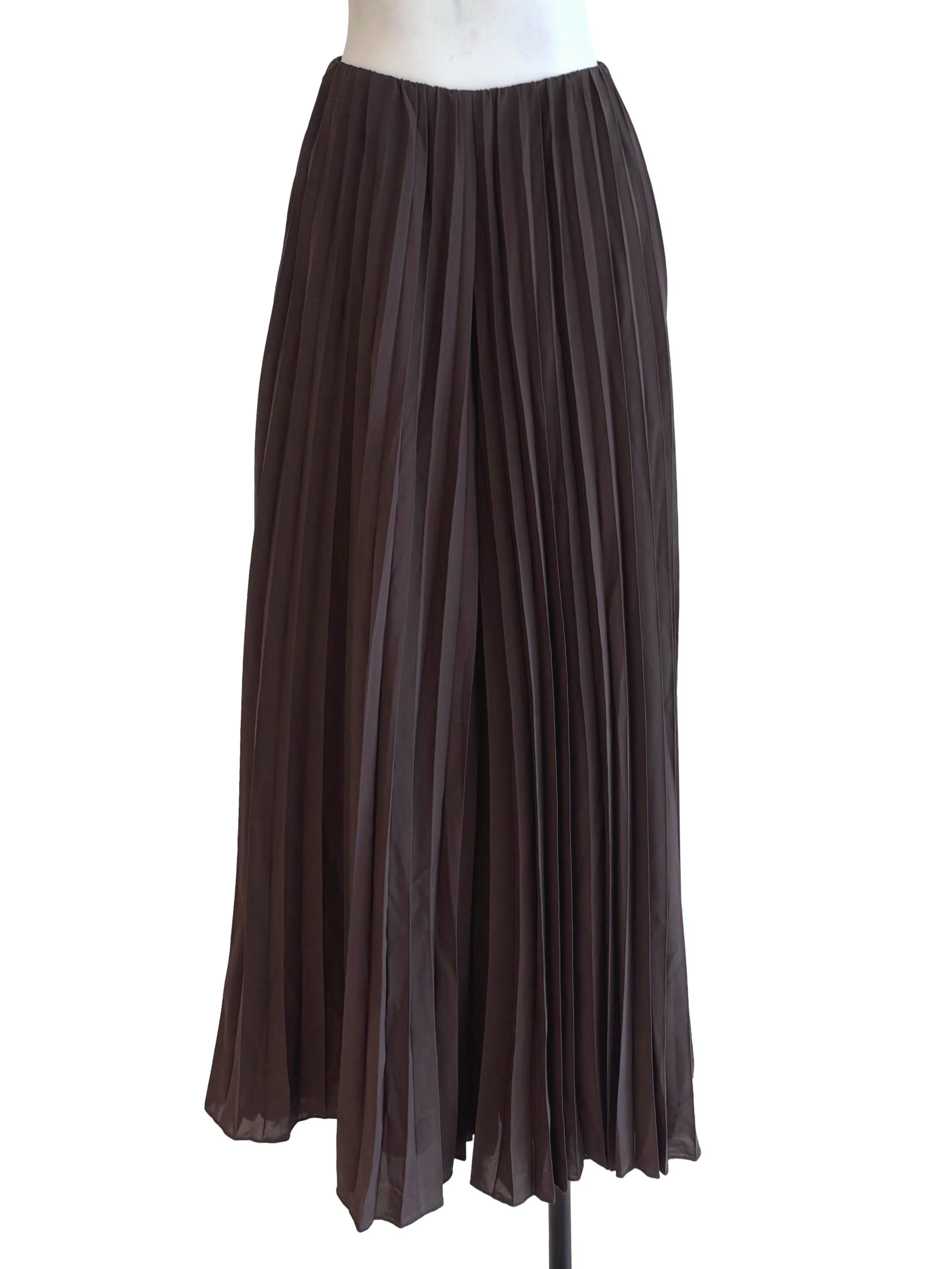 Dark Brown Pleated Culottes TTR