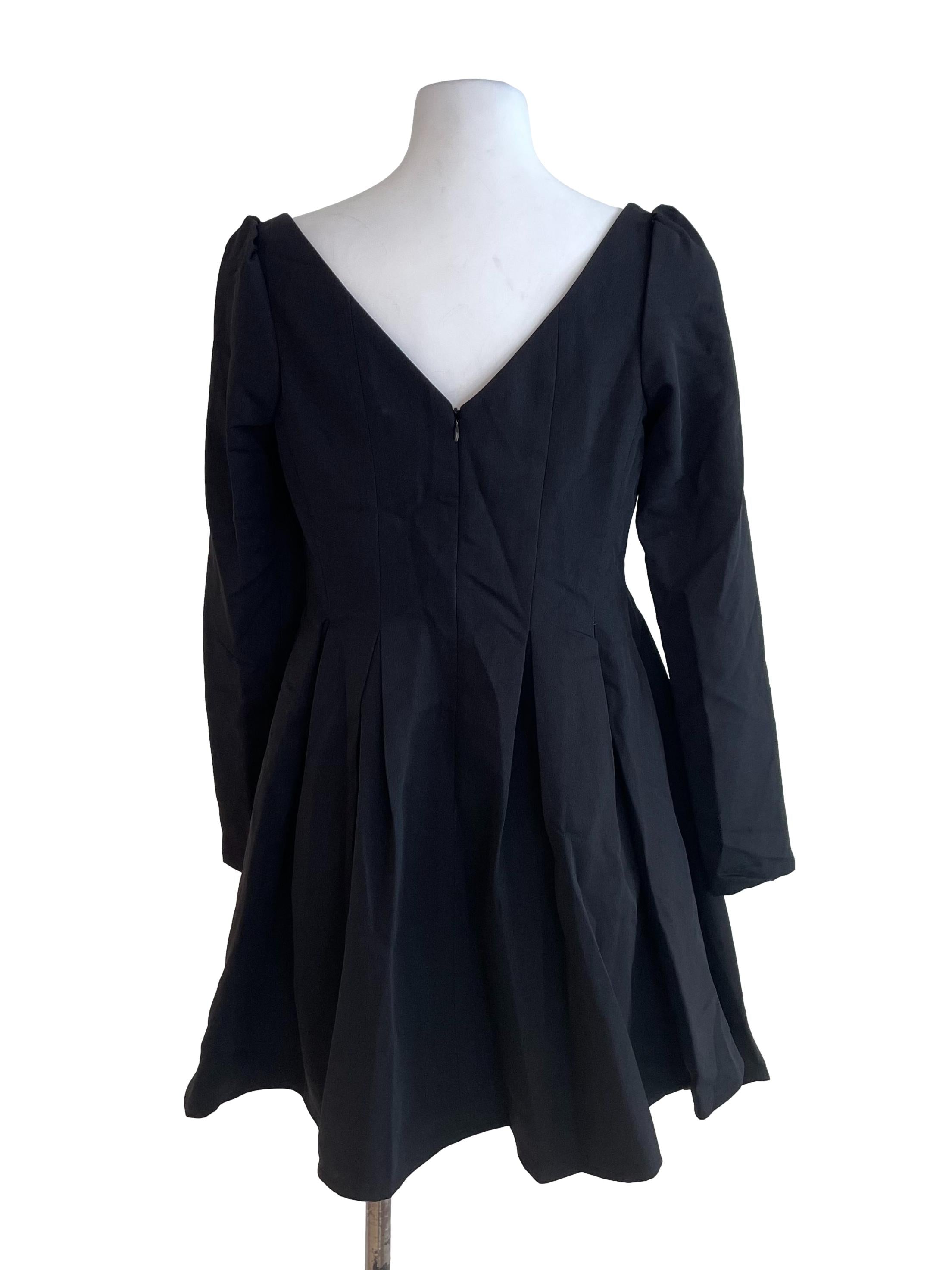 Black Snoop Neck Dinner Dress