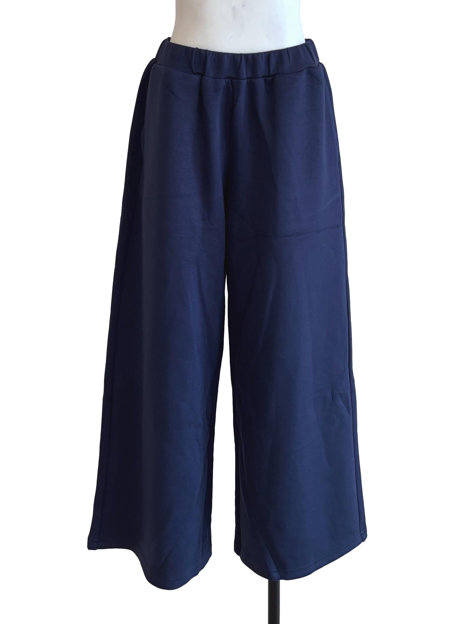 Navy Blue Baggy Relaxed Pants TTR