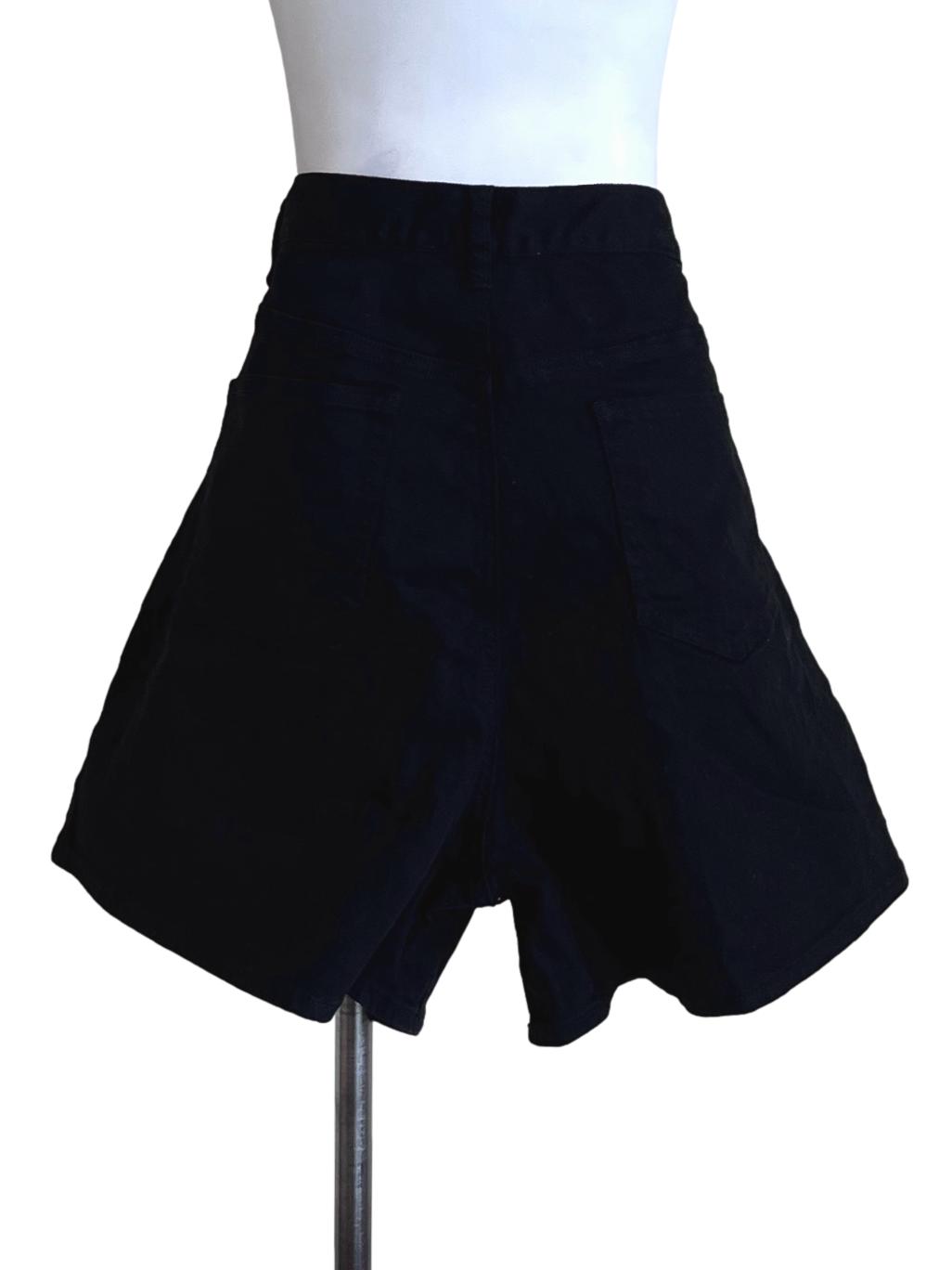 Jade Black Jean Shorts