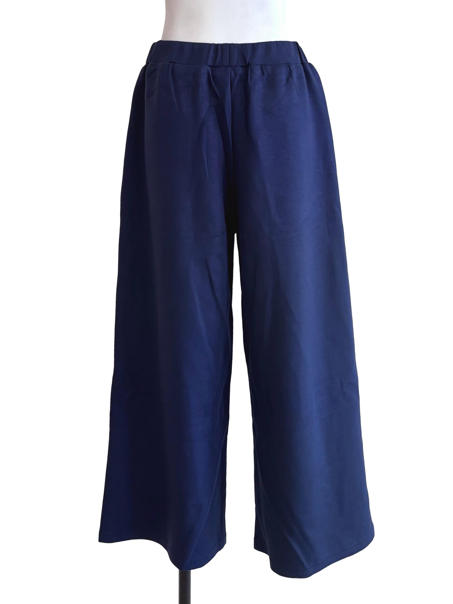 Navy Blue Baggy Relaxed Pants TTR