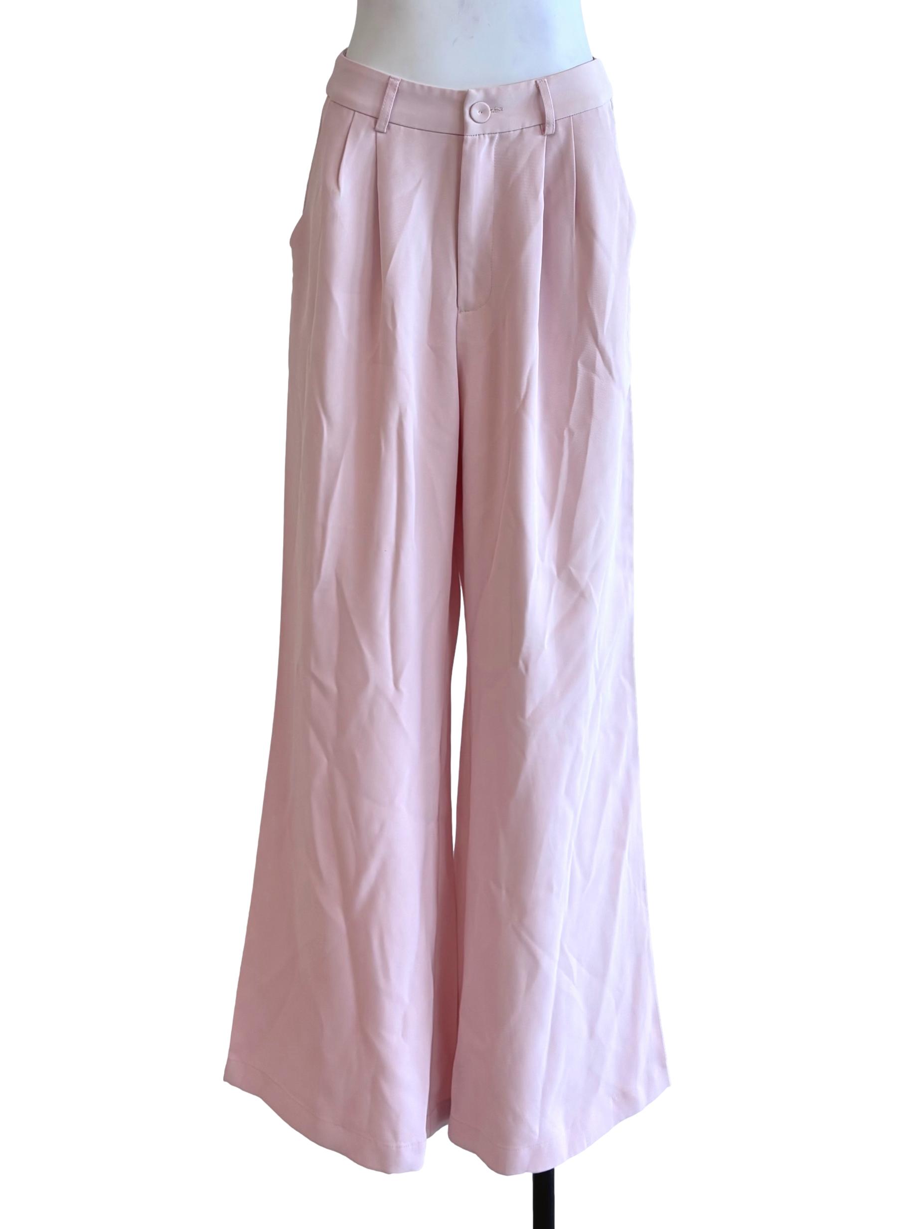 Light Pink Pleated Suit Pants TCL