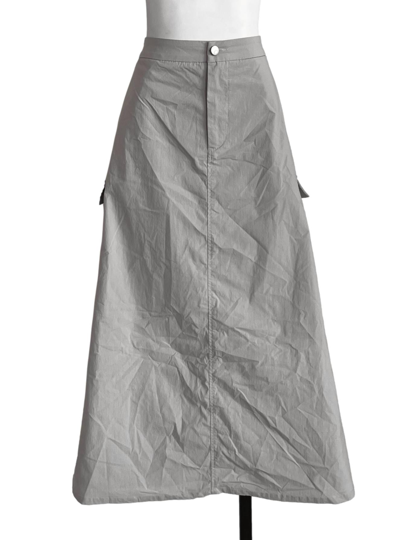 Fossil Grey A-line Skirt