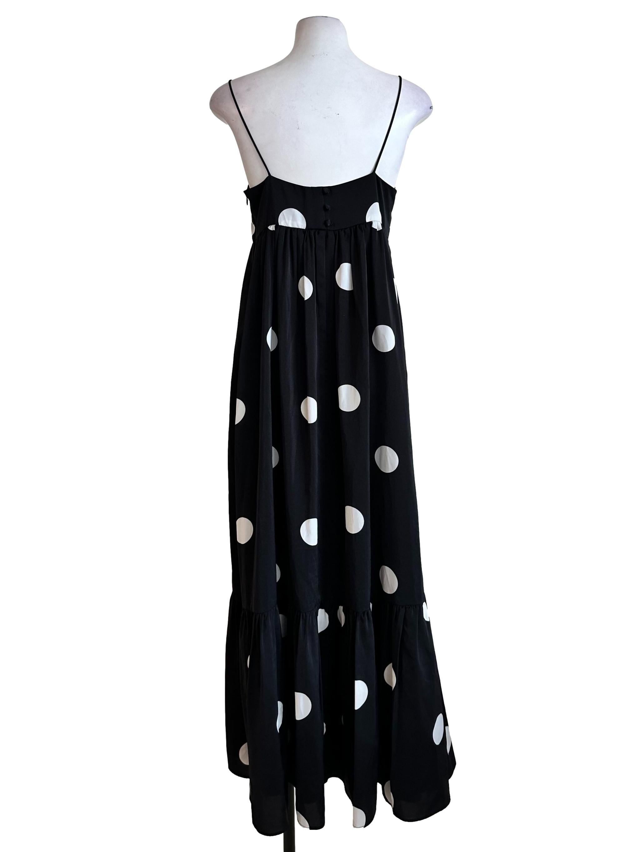 Black Polka Dot Maxi Dress