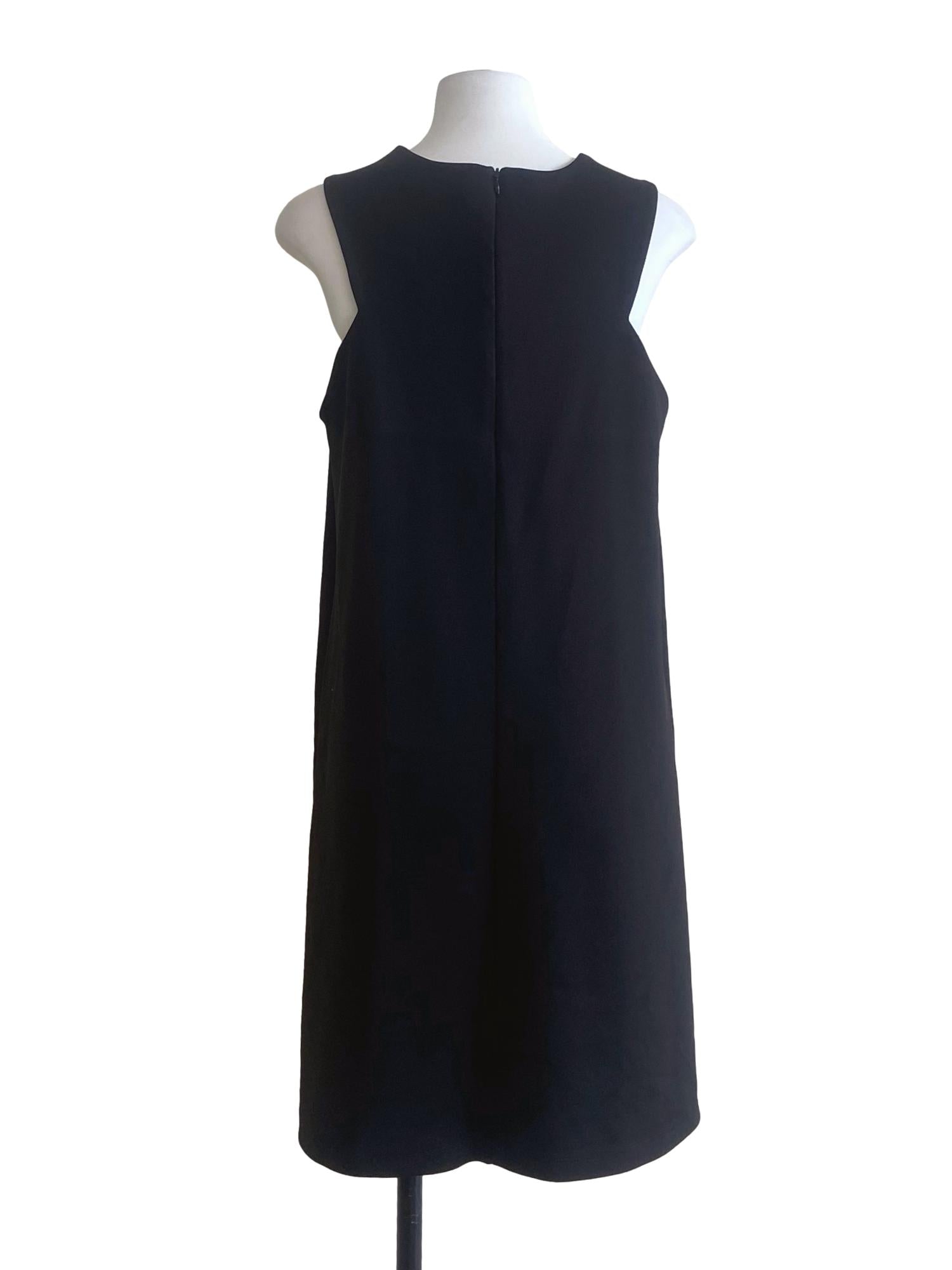 Black Twill Shift Dress