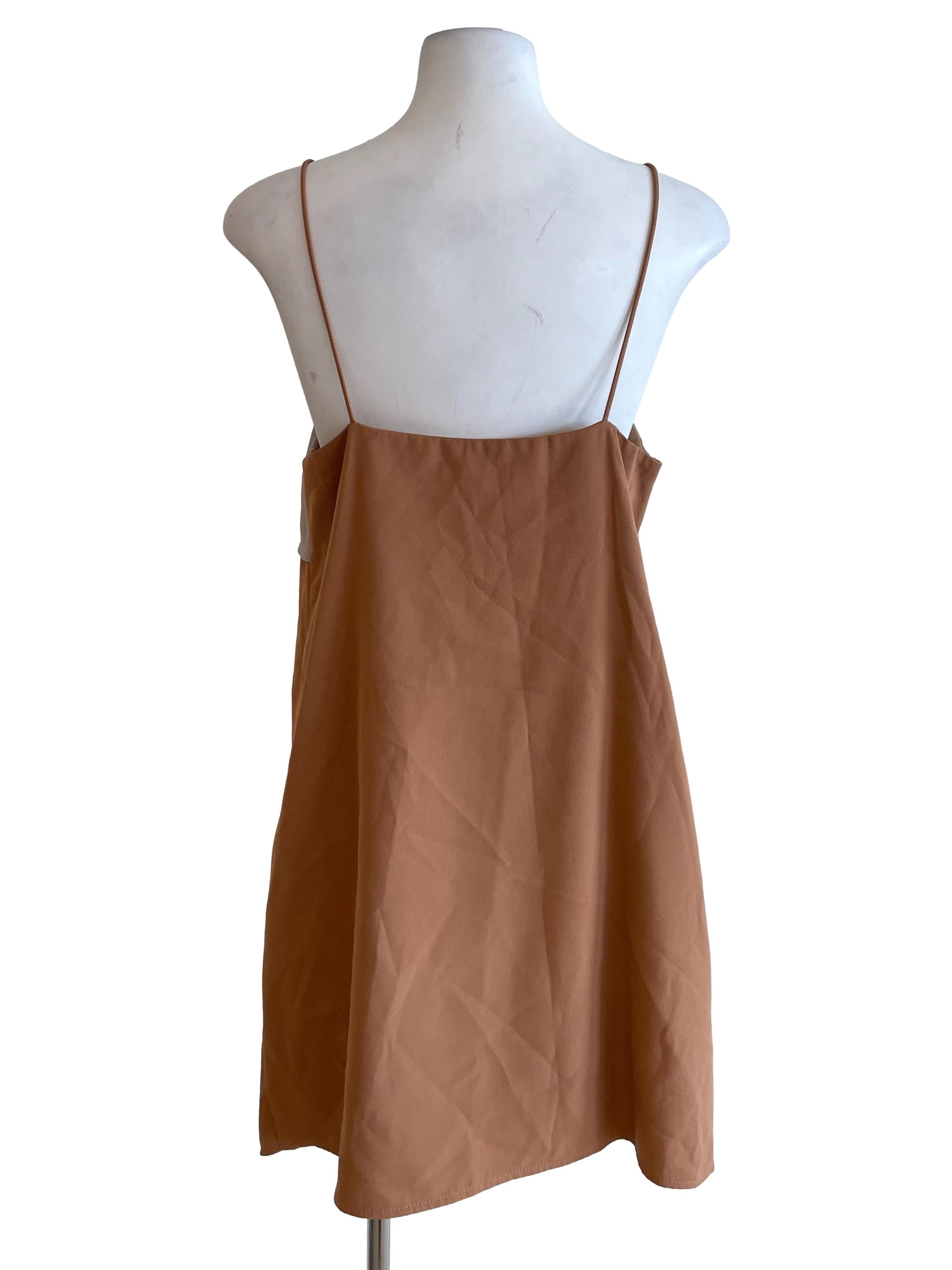 Navy Contrast  Overlay A-Line  Dress